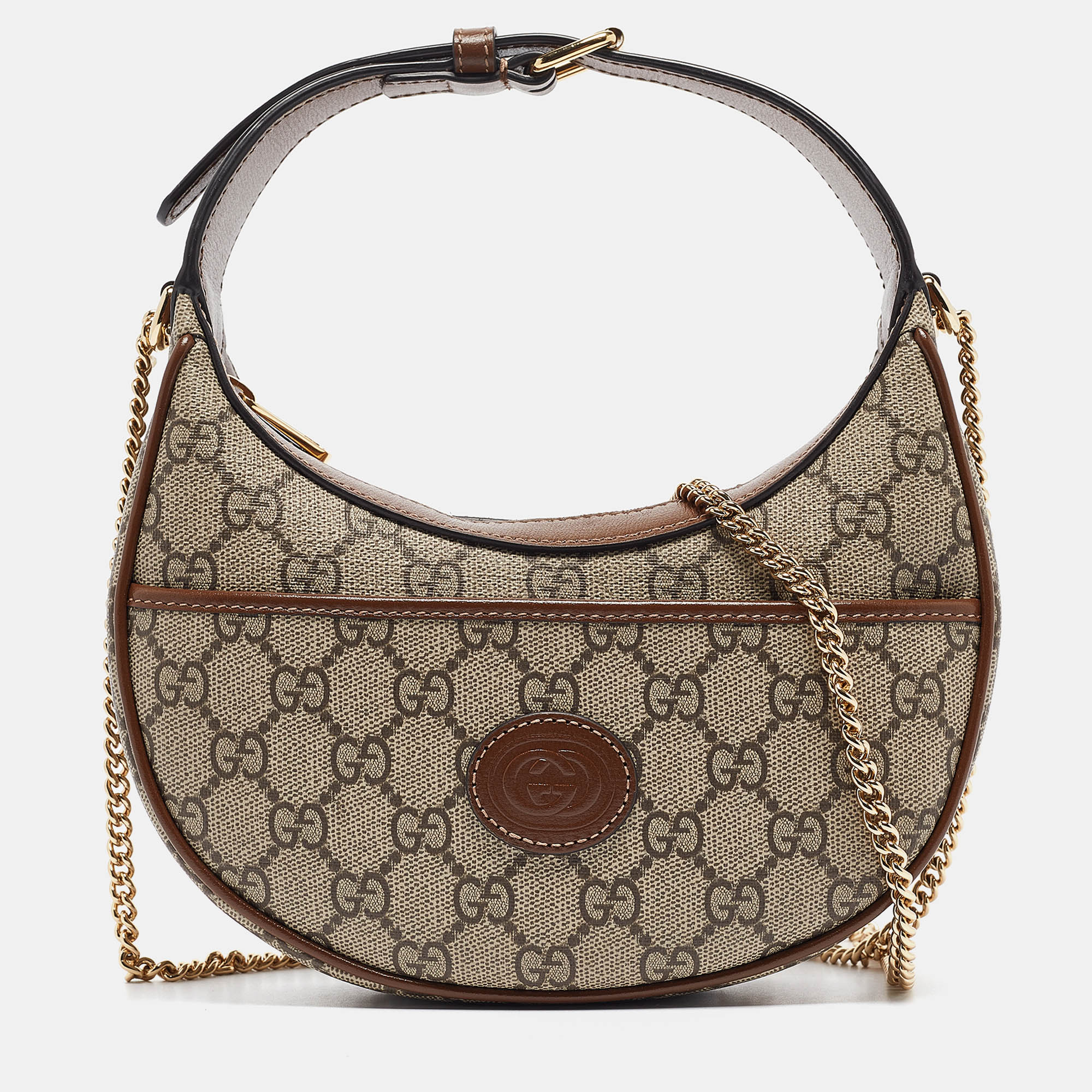 

Gucci Beige/Ebony GG Supreme Canvas Mini Ophidia Shoulder Bag