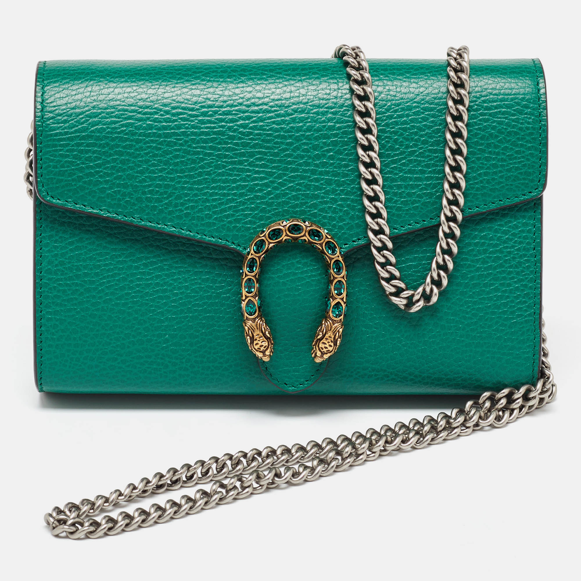 

Gucci Green Leather Dionysus Wallet on Chain