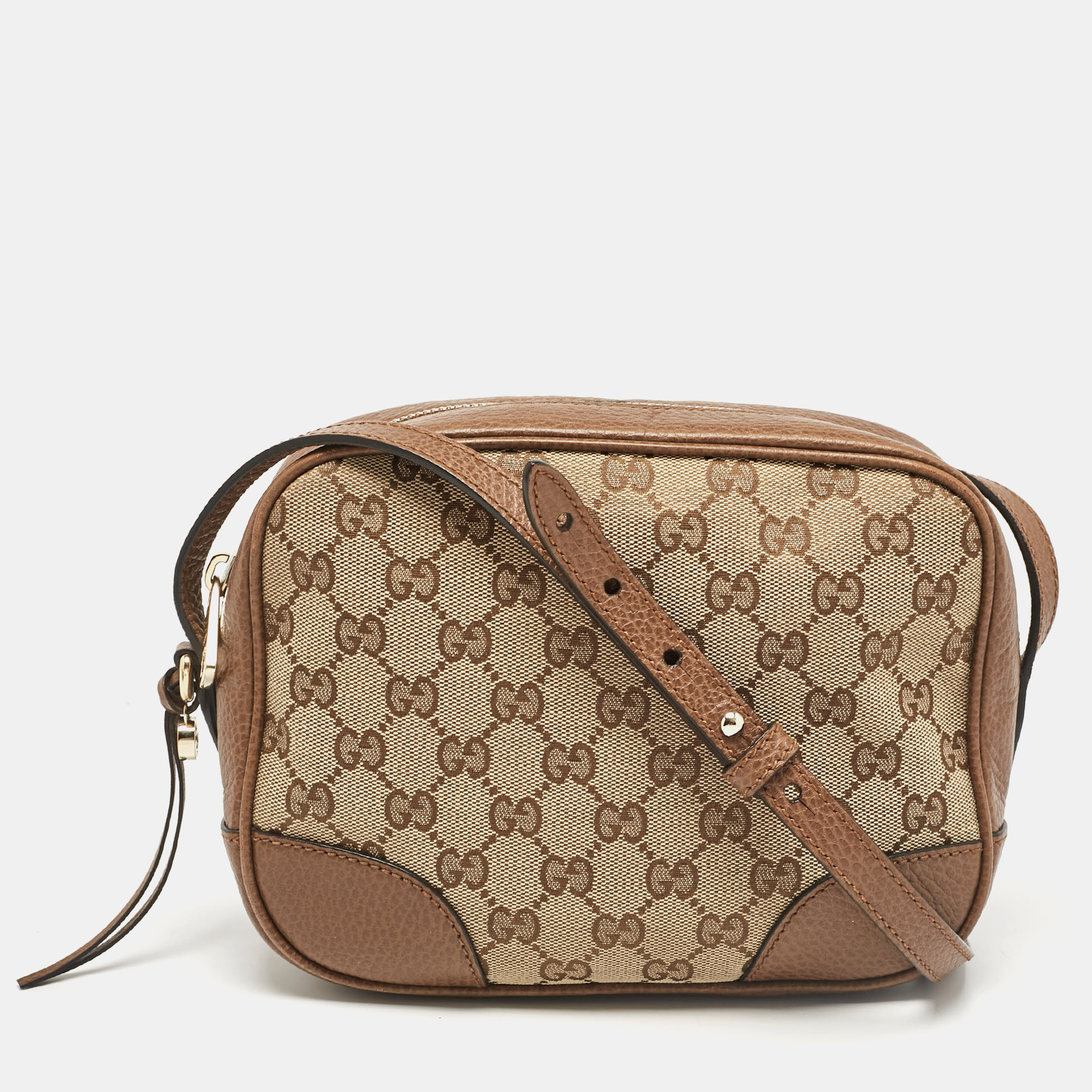 

Gucci Light Brown/Beige GG Canvas and Leather Bree Crossbody Bag