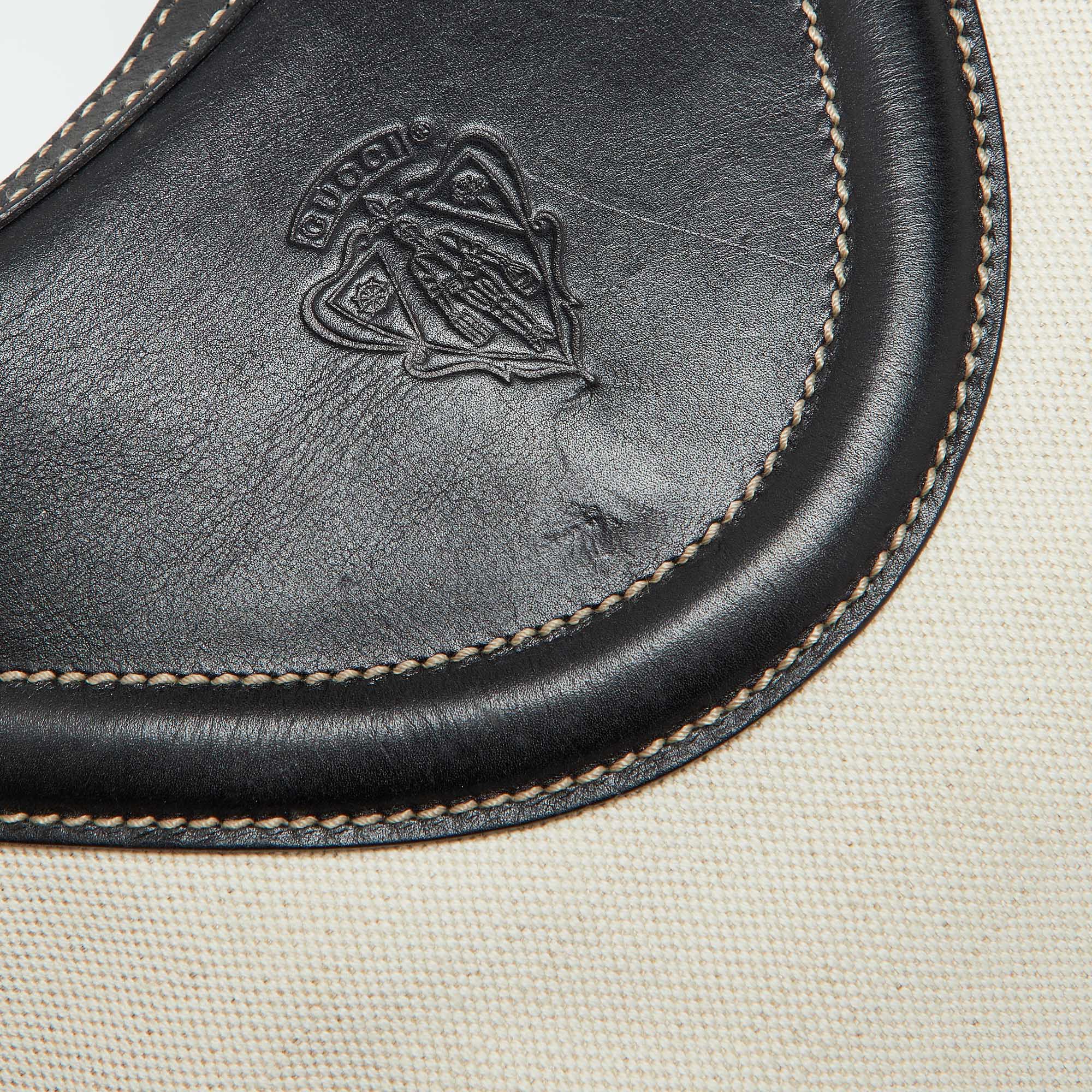 Gucci Beige/Brown Canvas and Leather Hobo 