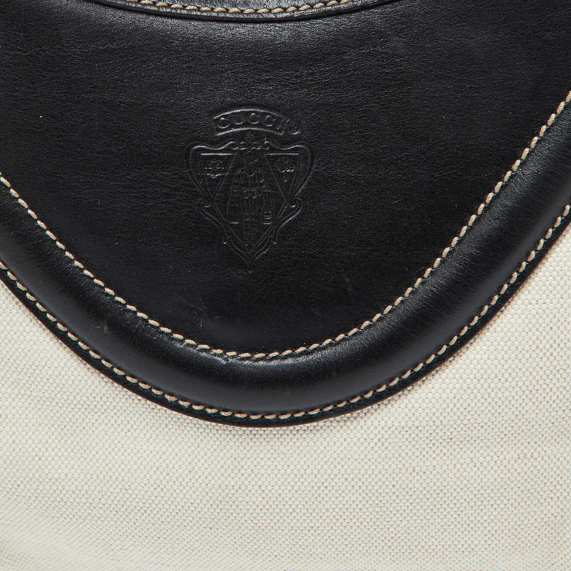 Gucci Beige/Brown Canvas and Leather Hobo 