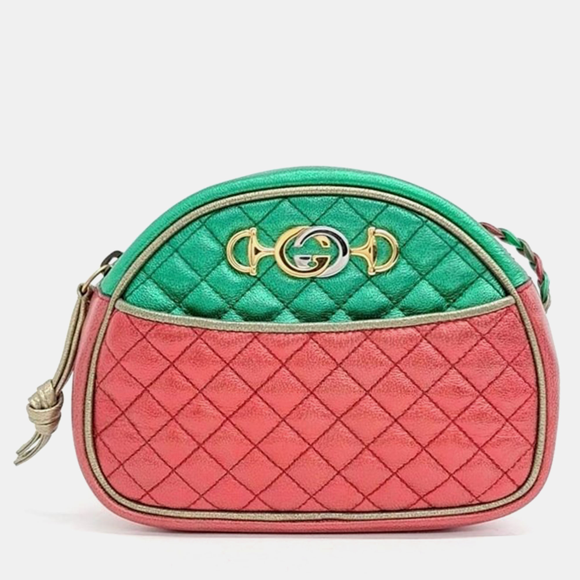 

Gucci Laminated Mini Crossbody Bag, Green