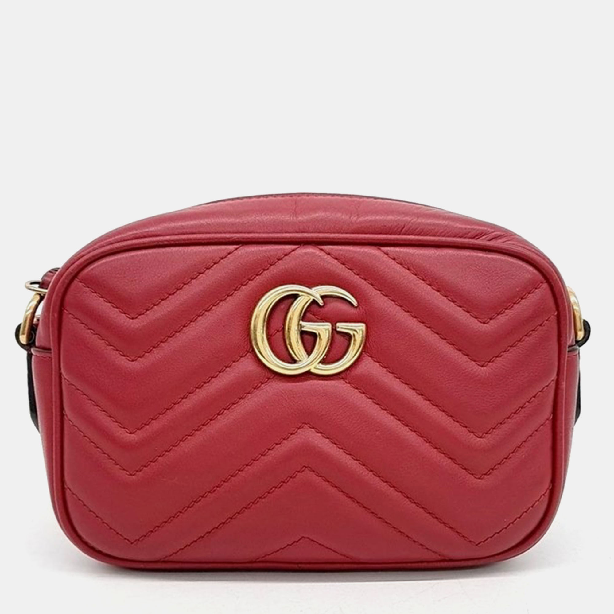 

Gucci Marmont Matelasse Mini Crossbody Bag, Red