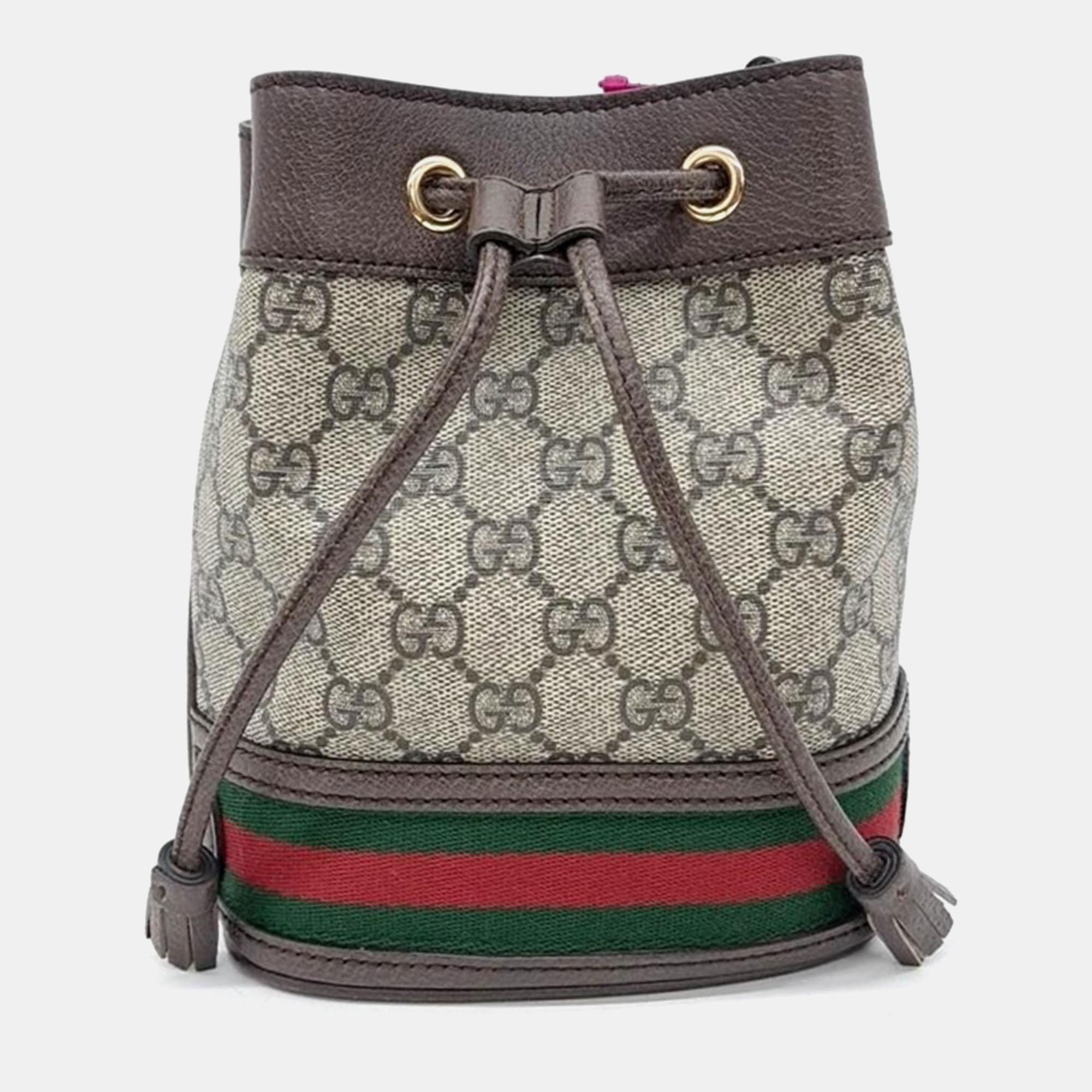 

Gucci Ophidia Mini Bucket Bag, Beige