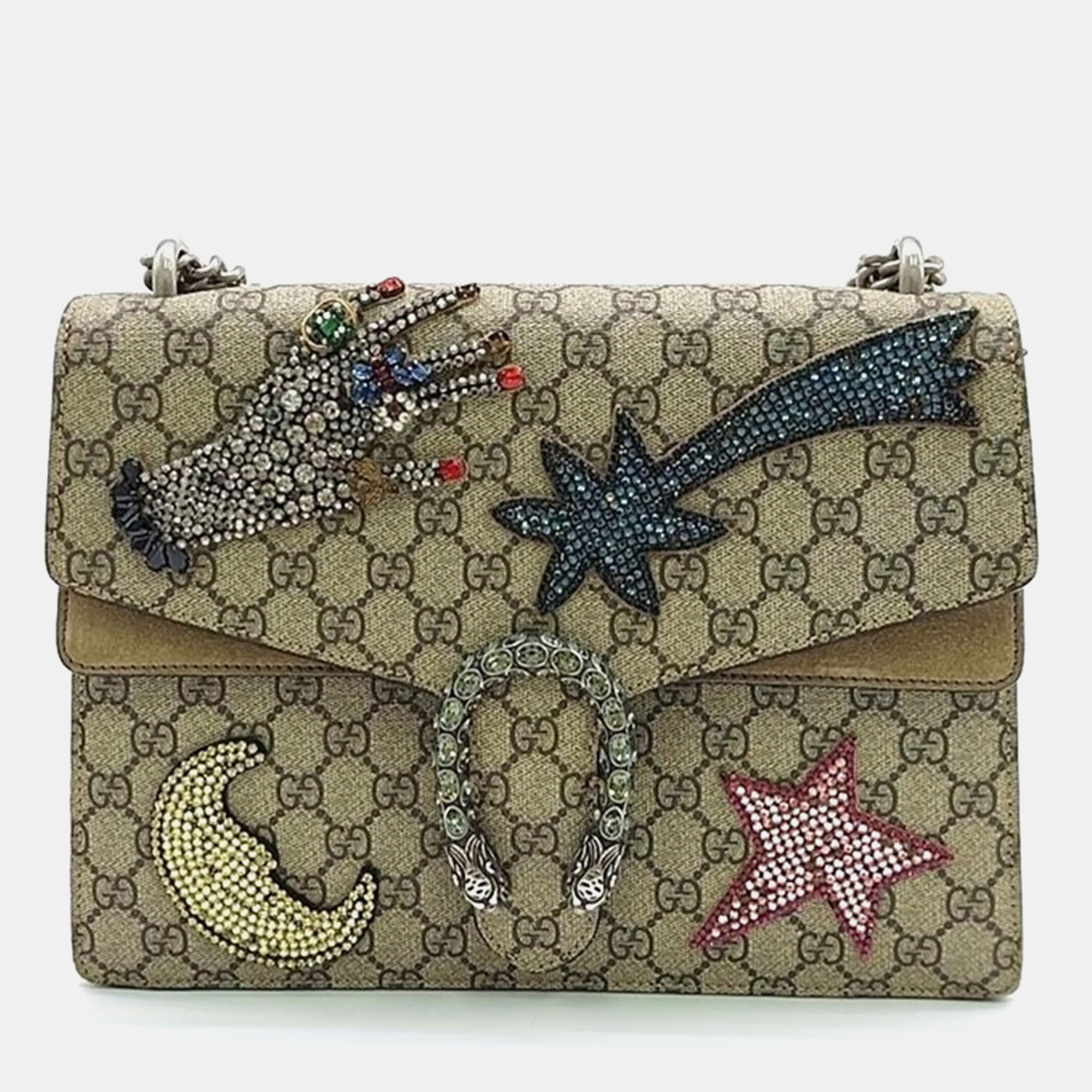 

Gucci Dionysus Supreme Chain Shoulder Bag, Beige