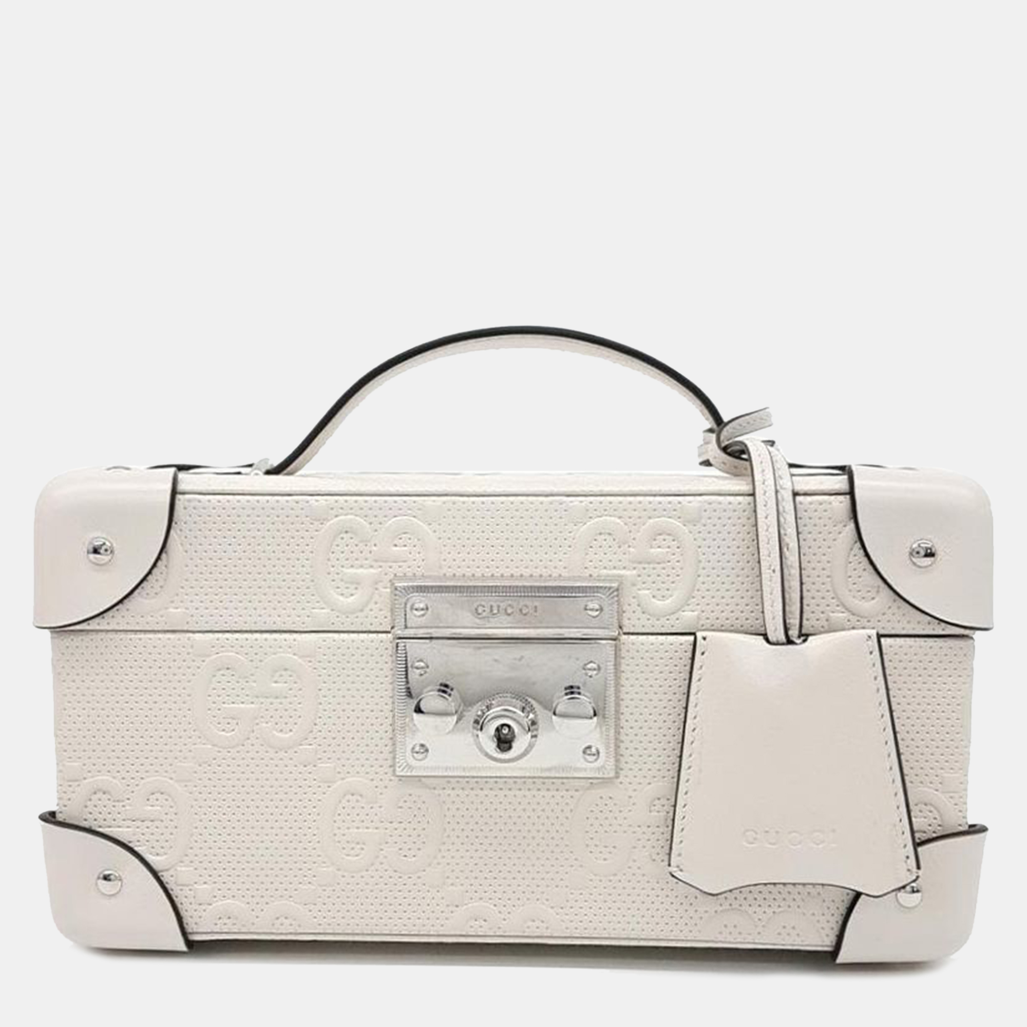 

Gucci GG embossed jewelry case, Cream