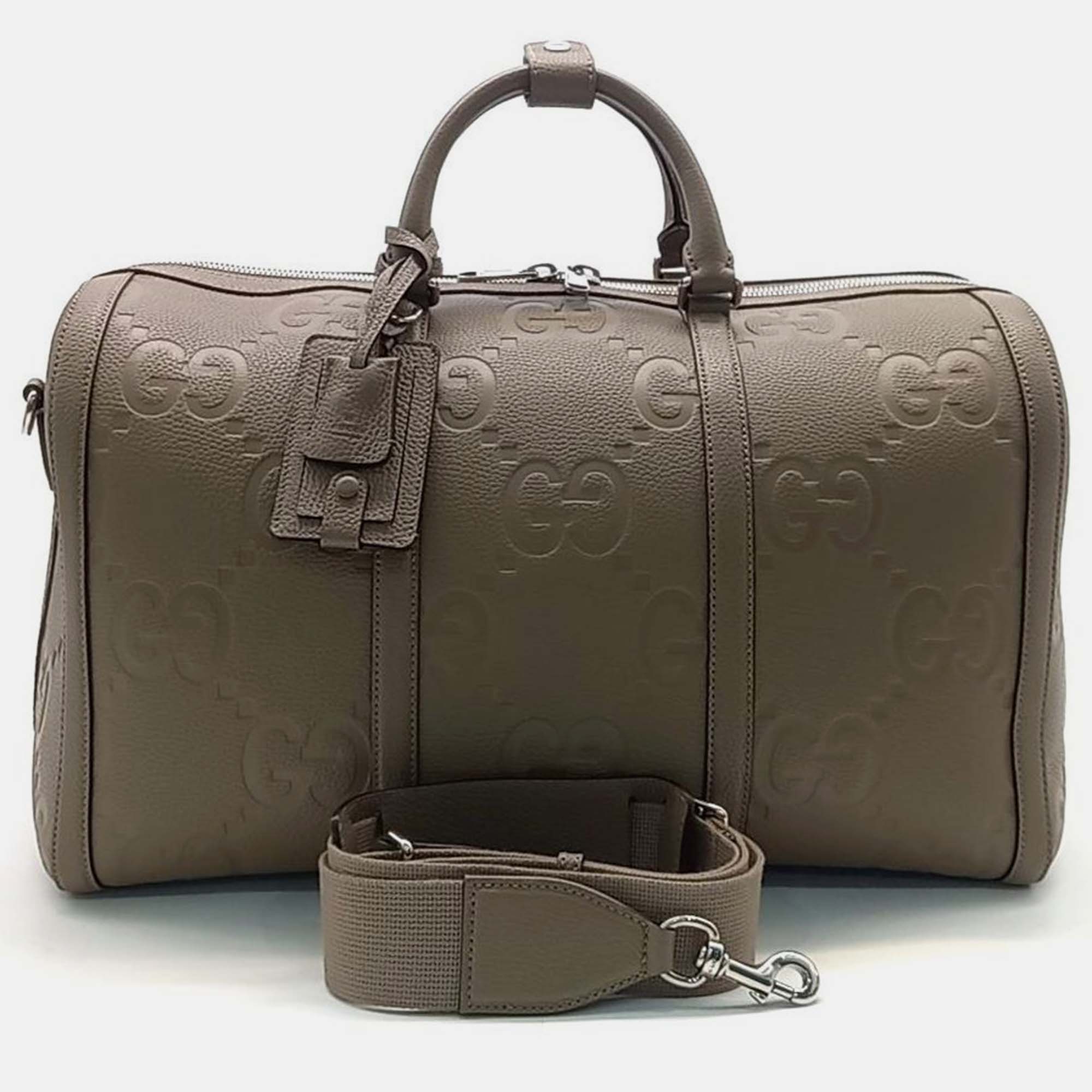 

Gucci Jumbo GG Duffel Bag Small, Brown