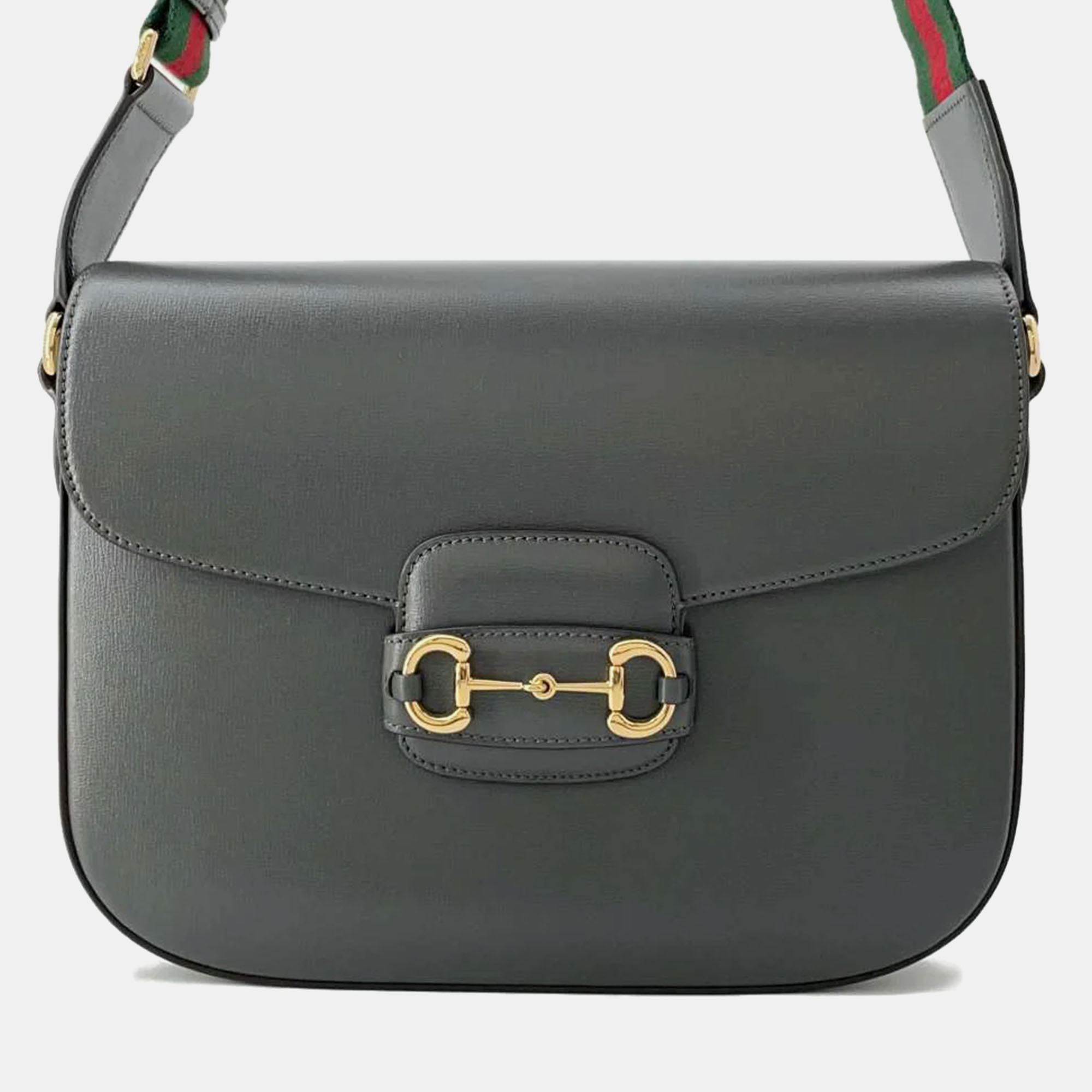 

Gucci Grey Leather Horsebit 1955 Shoulder Bag