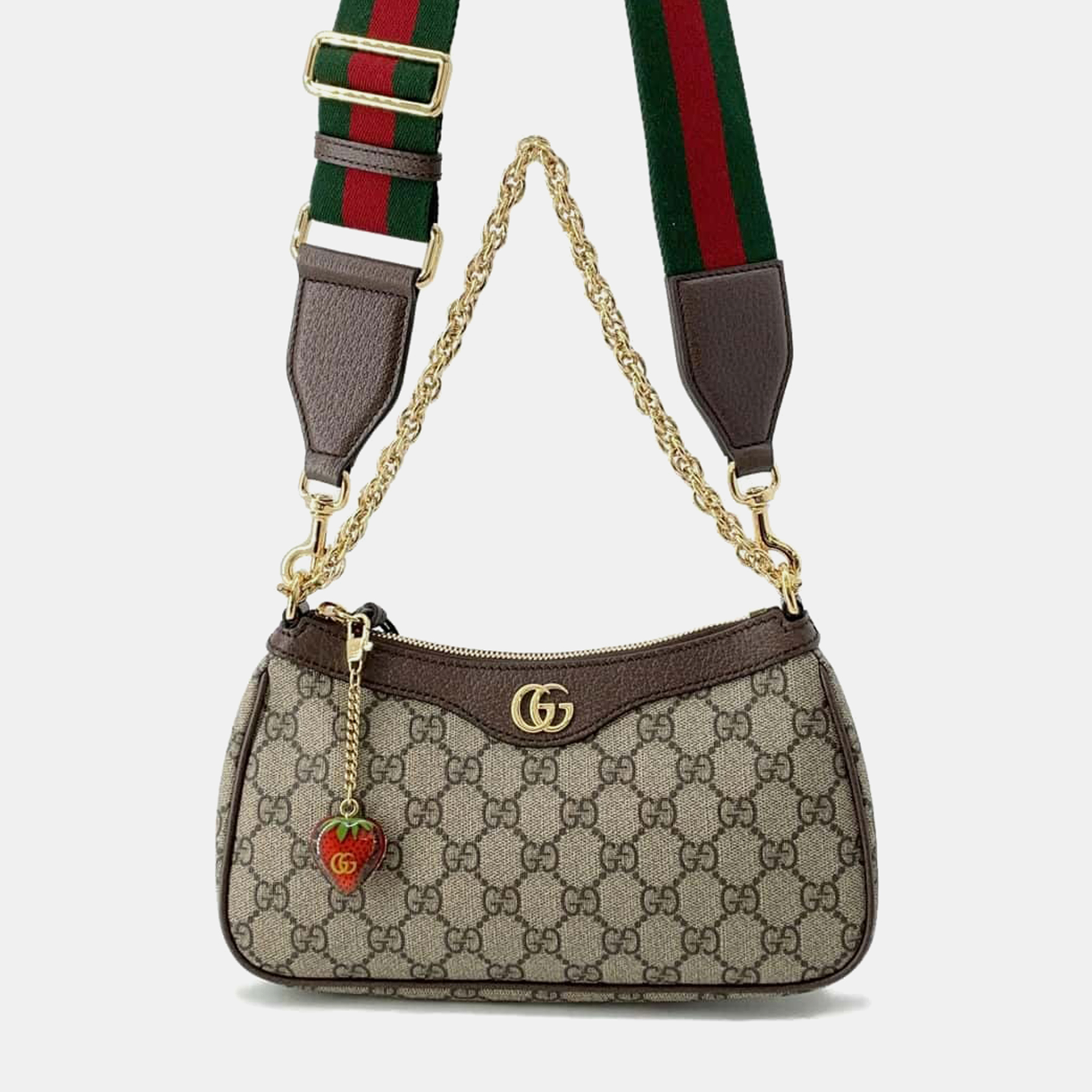 

Gucci Beige/Brown GG Canvas and Leather Ophidia Shoulder Bag