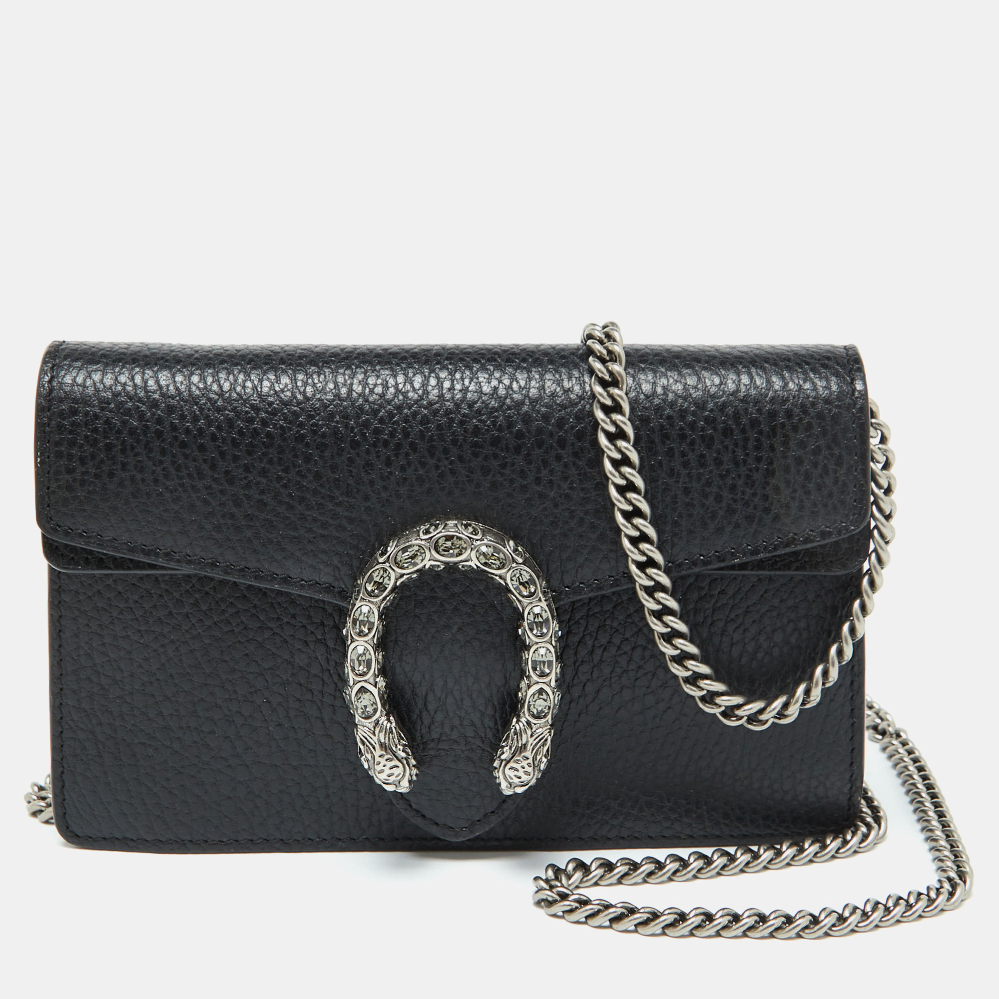 

Gucci Black Leather Super Mini Dionysus Bag