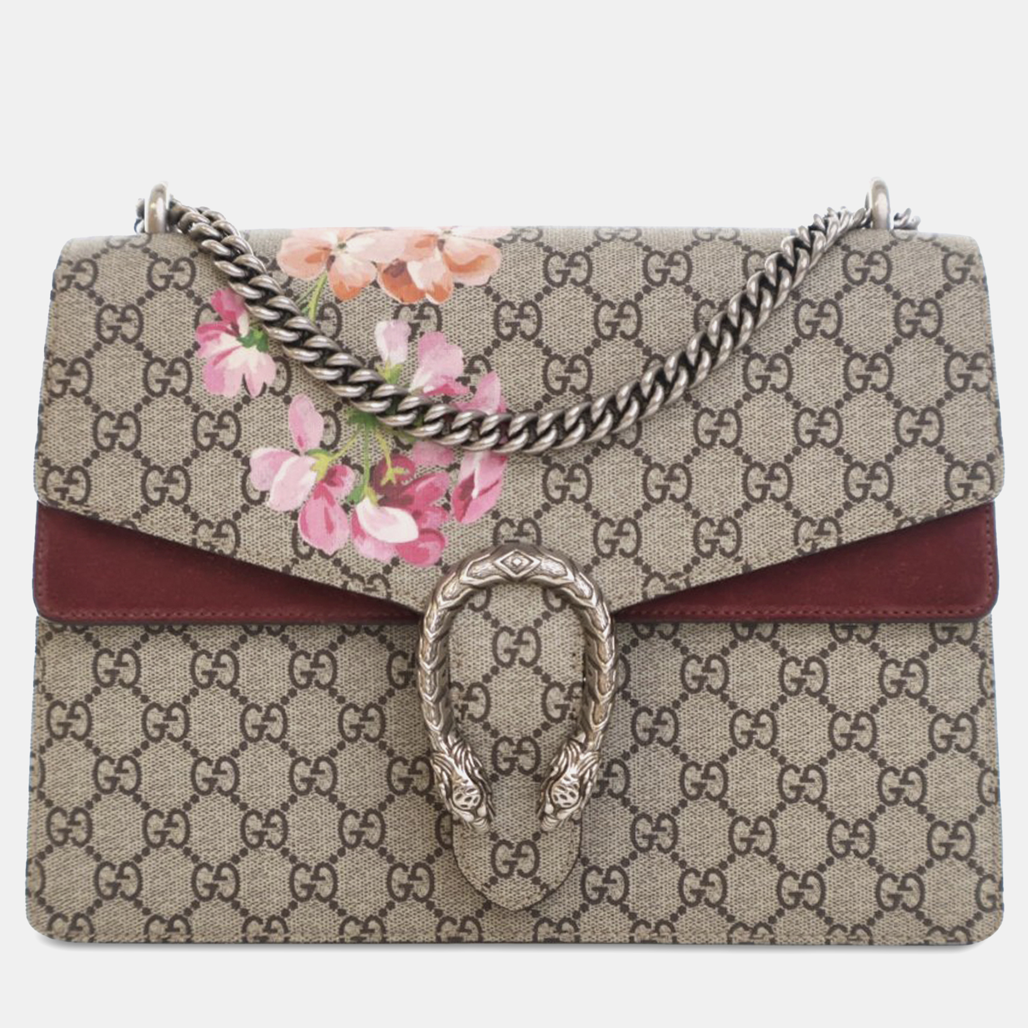 

Gucci Medium GG Supreme Blooms Dionysus Shoulder Bag, Beige