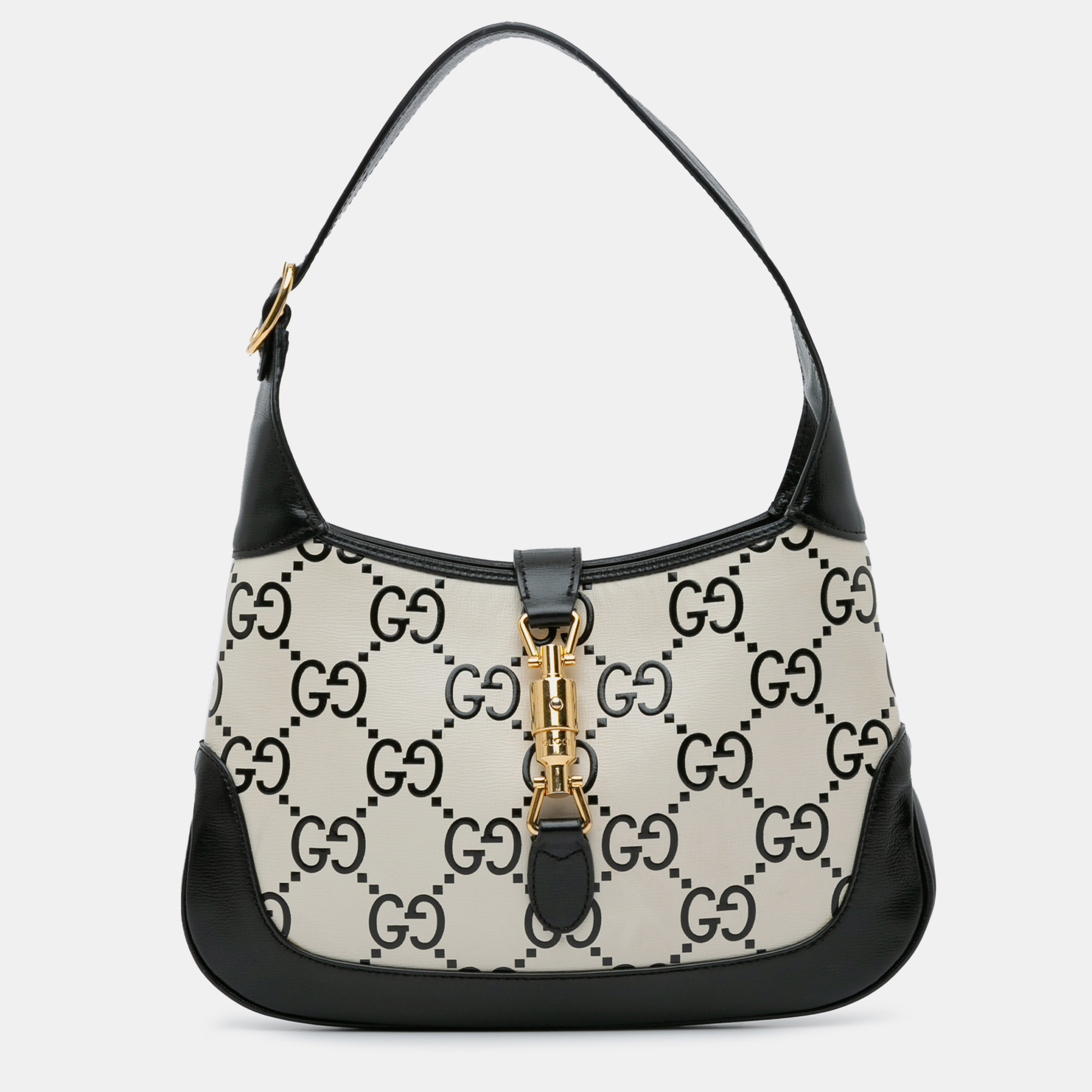 

Gucci Small GG Print Leather Jackie 1961, Black