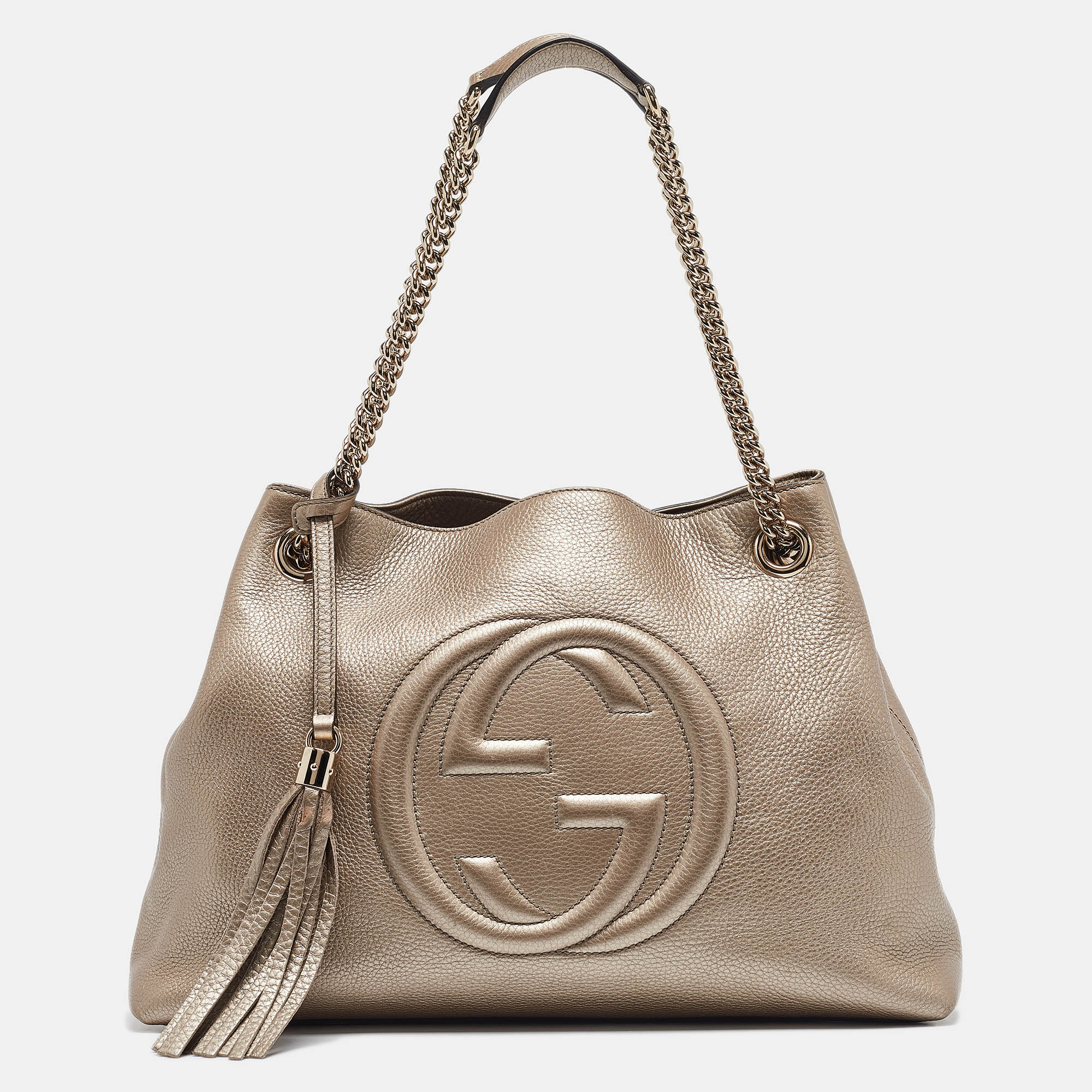 

Gucci Gold Leather  Soho Shoulder Bag