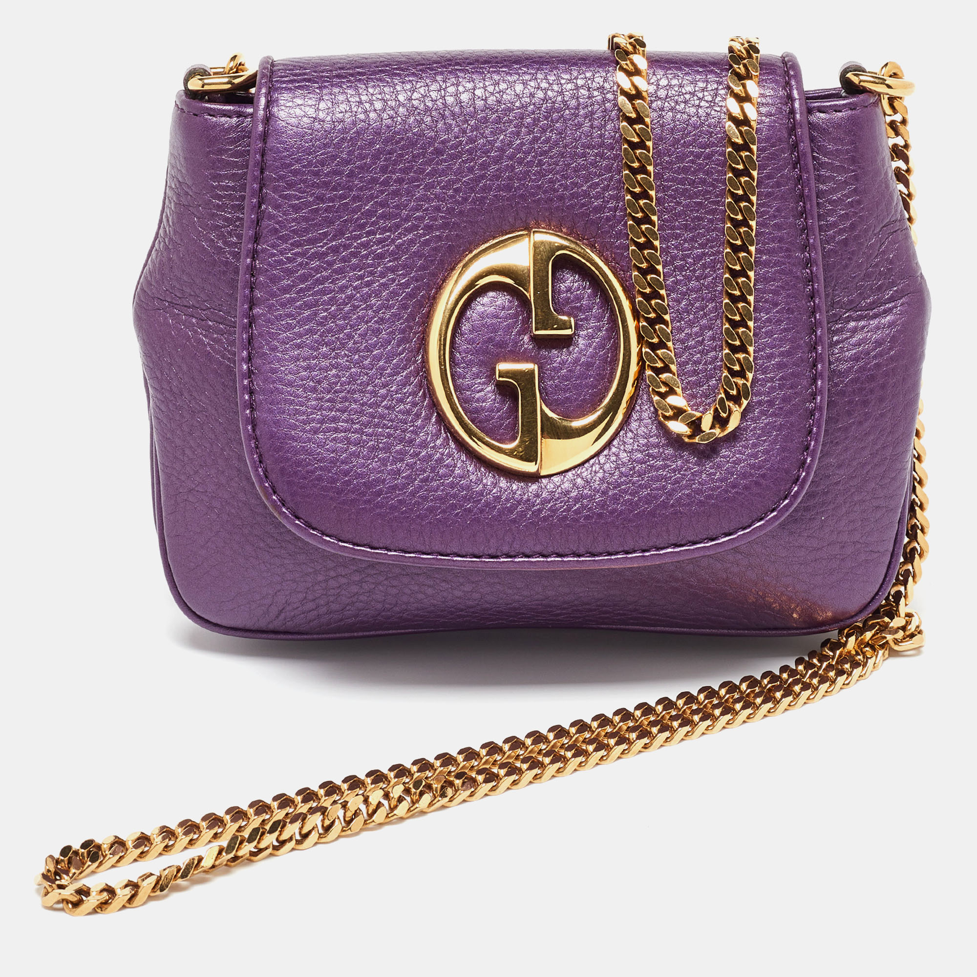 

Gucci Purple Leather 1973 Crossbody Bag