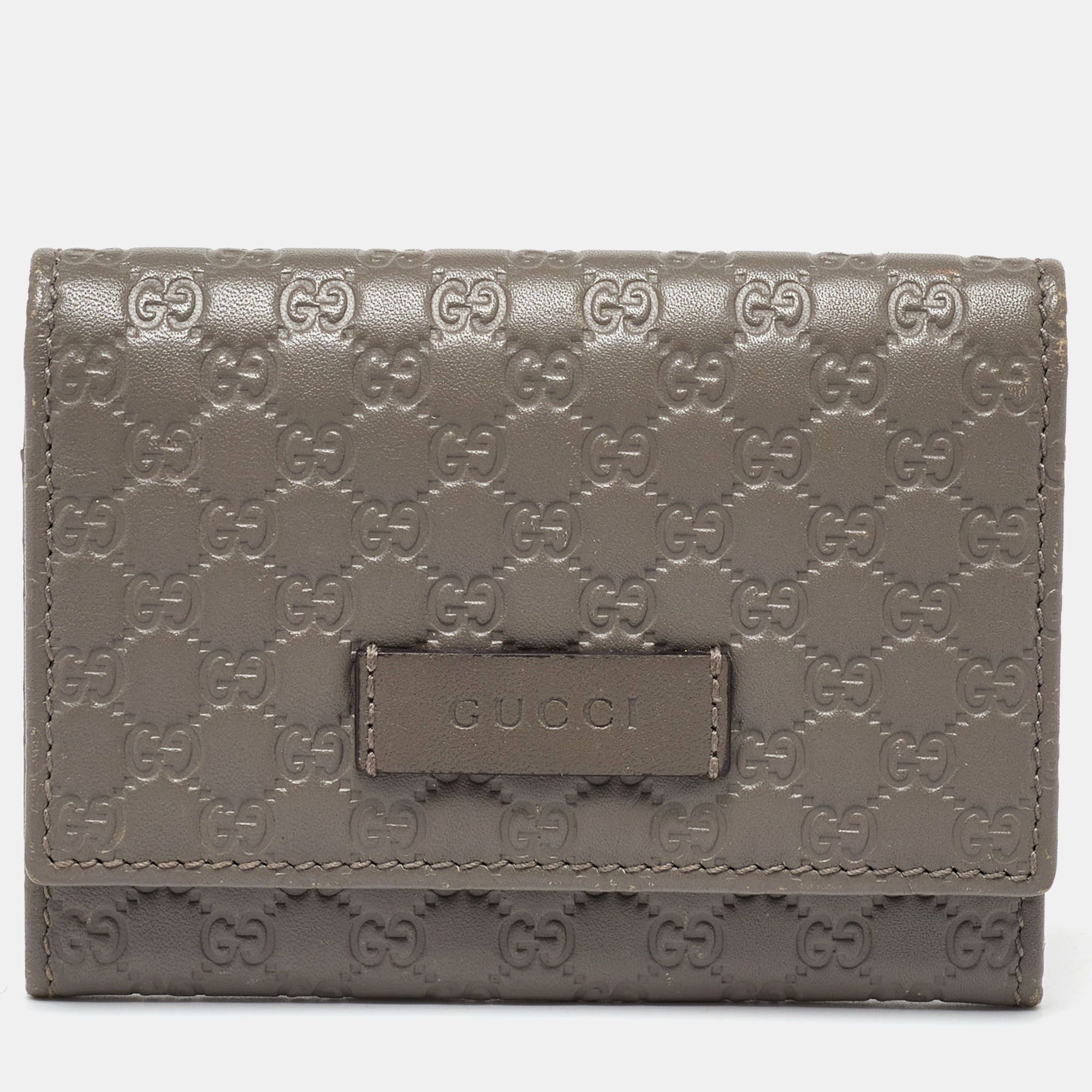 

Gucci Grey Microguccissima Leather Card Case