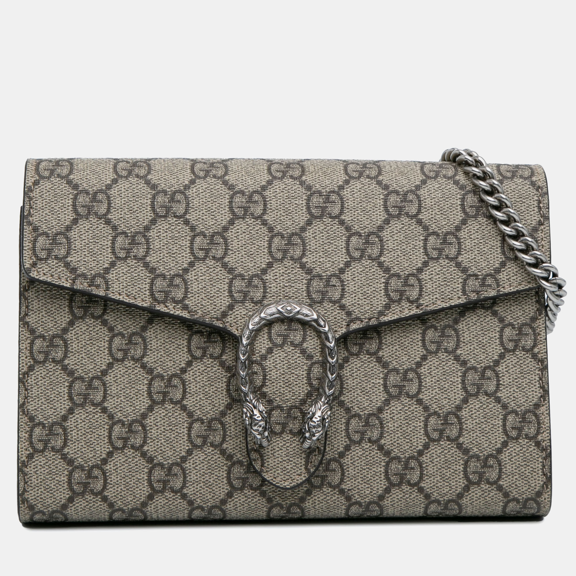 

Gucci GG Supreme Dionysus Chain Wallet, Beige