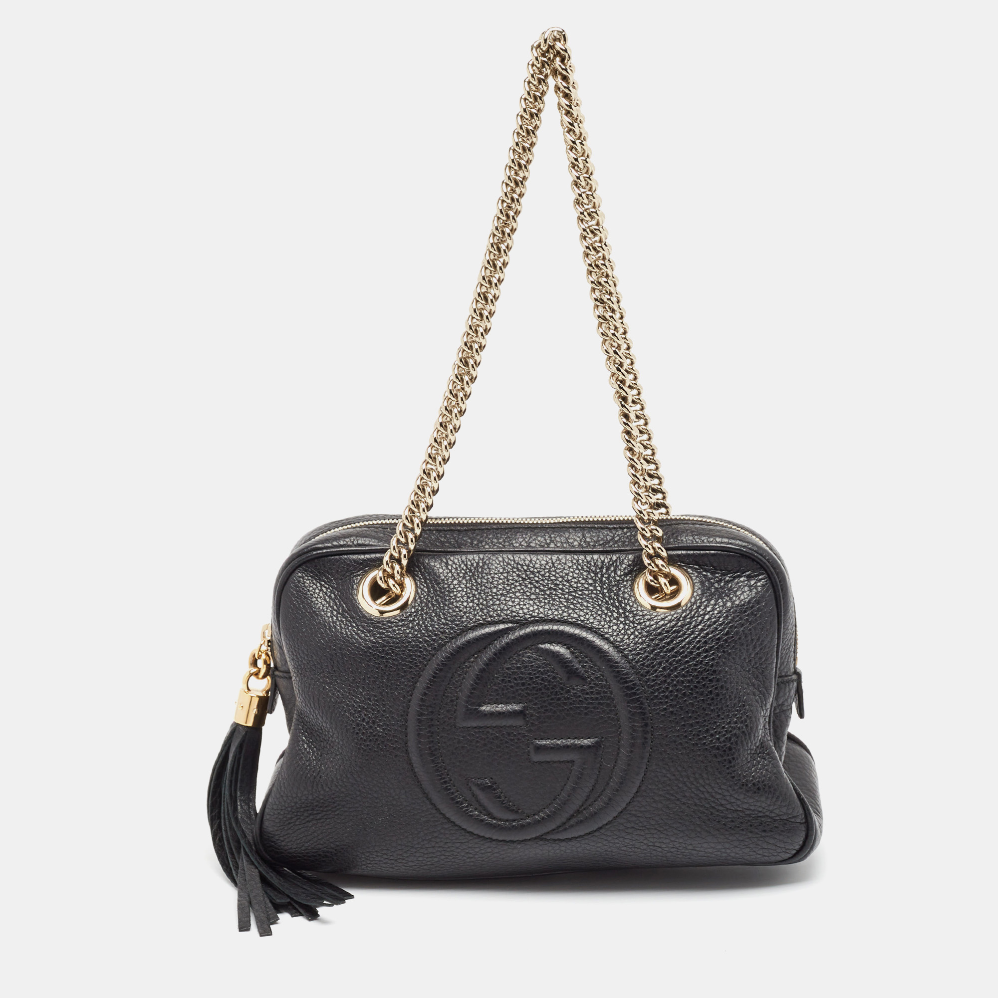 

Gucci Black Leather Medium Soho Chain Shoulder Bag