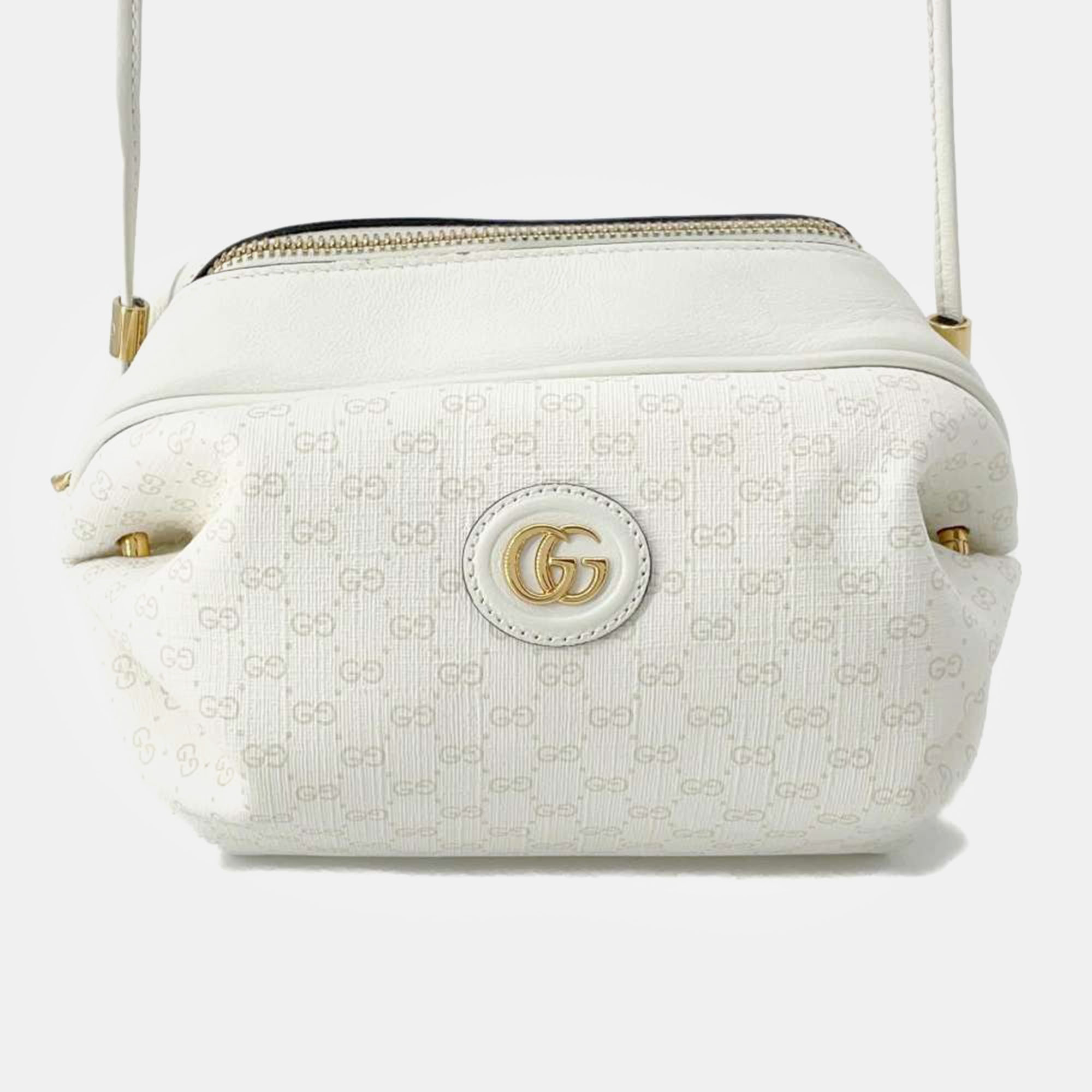 

Gucci White PVC Leather Candy Motif Micro GG Shoulder Bag