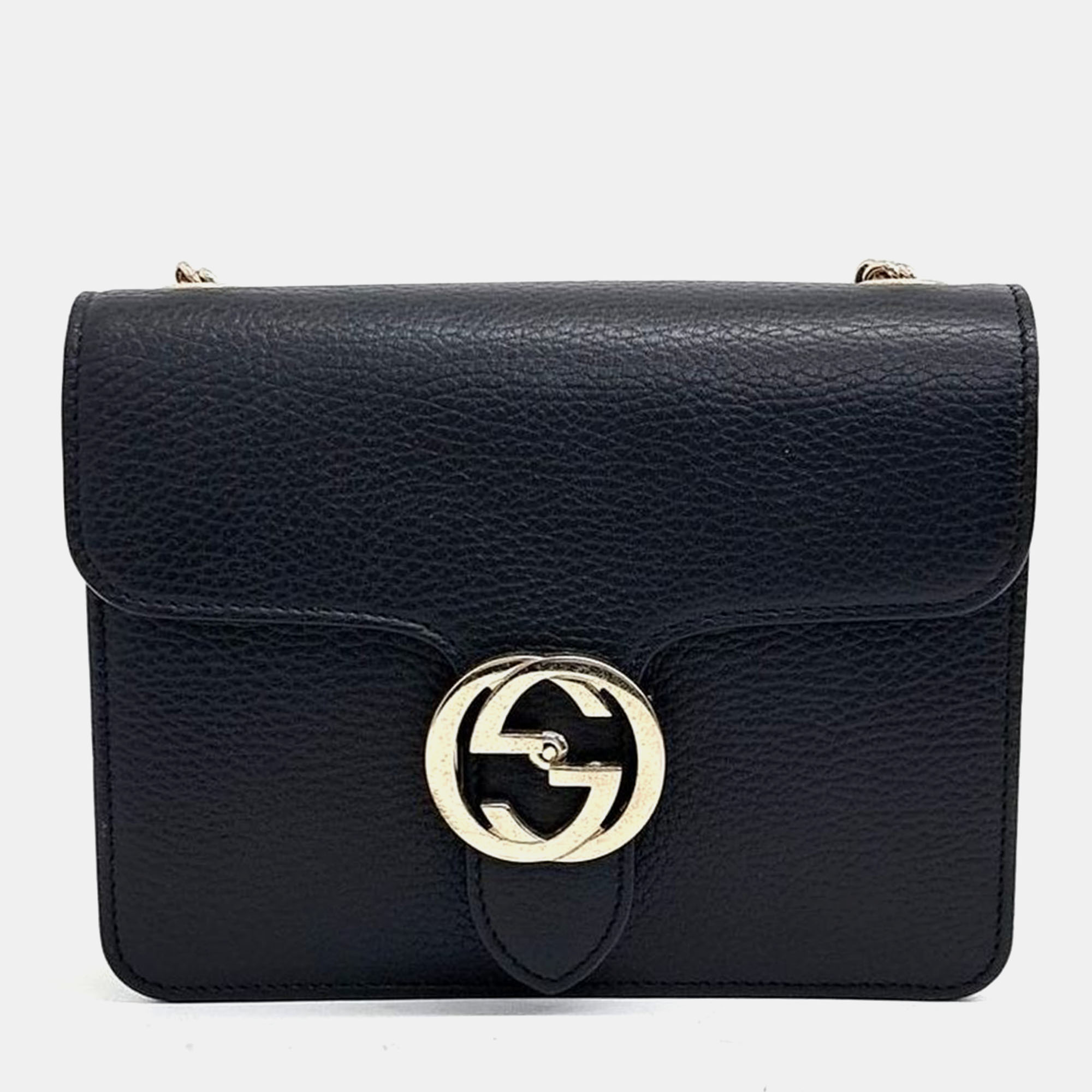 

Gucci Interlocking GG CrossBody Bag, Black