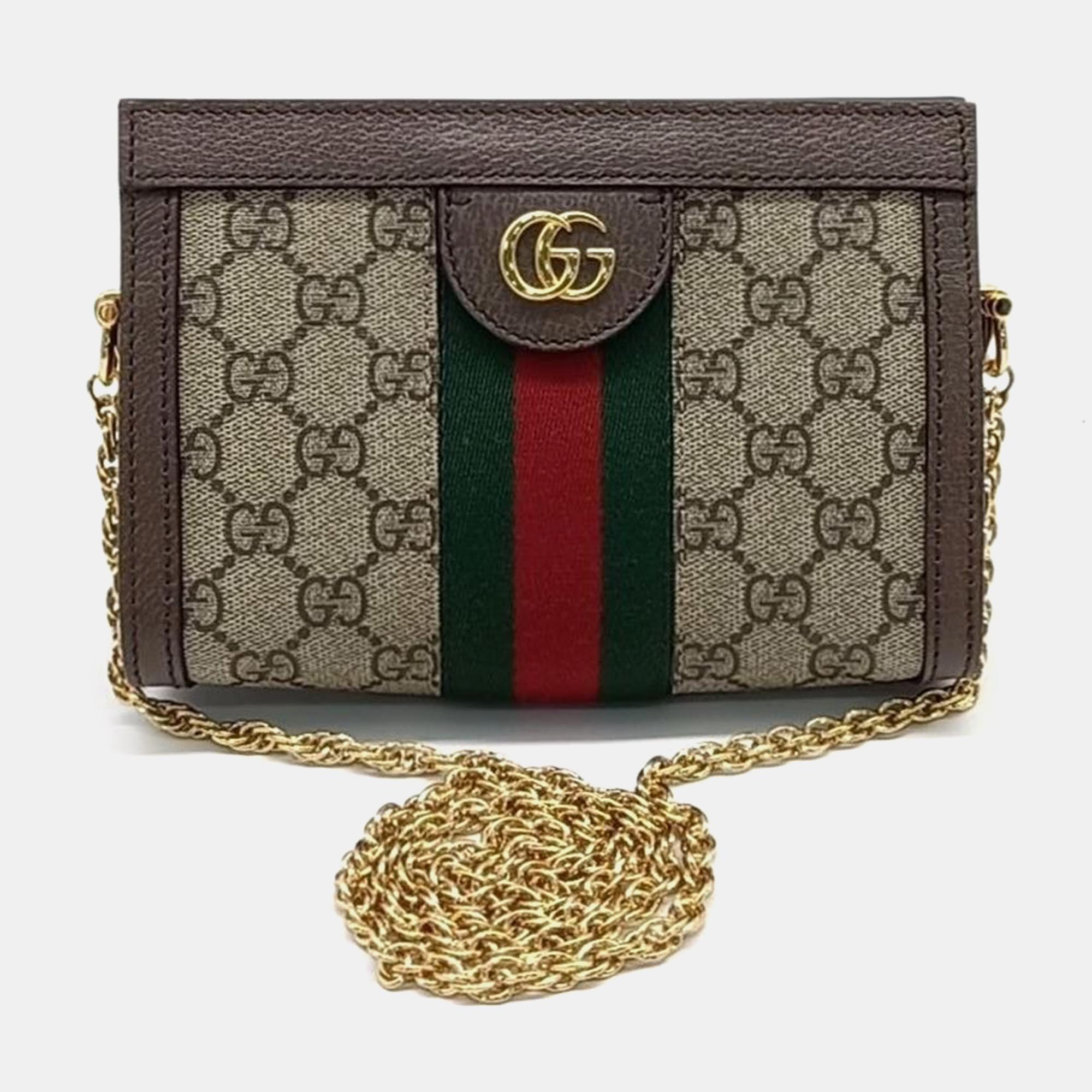 

Gucci Ophidia GG Supreme Mini Shoulder Bag, Beige