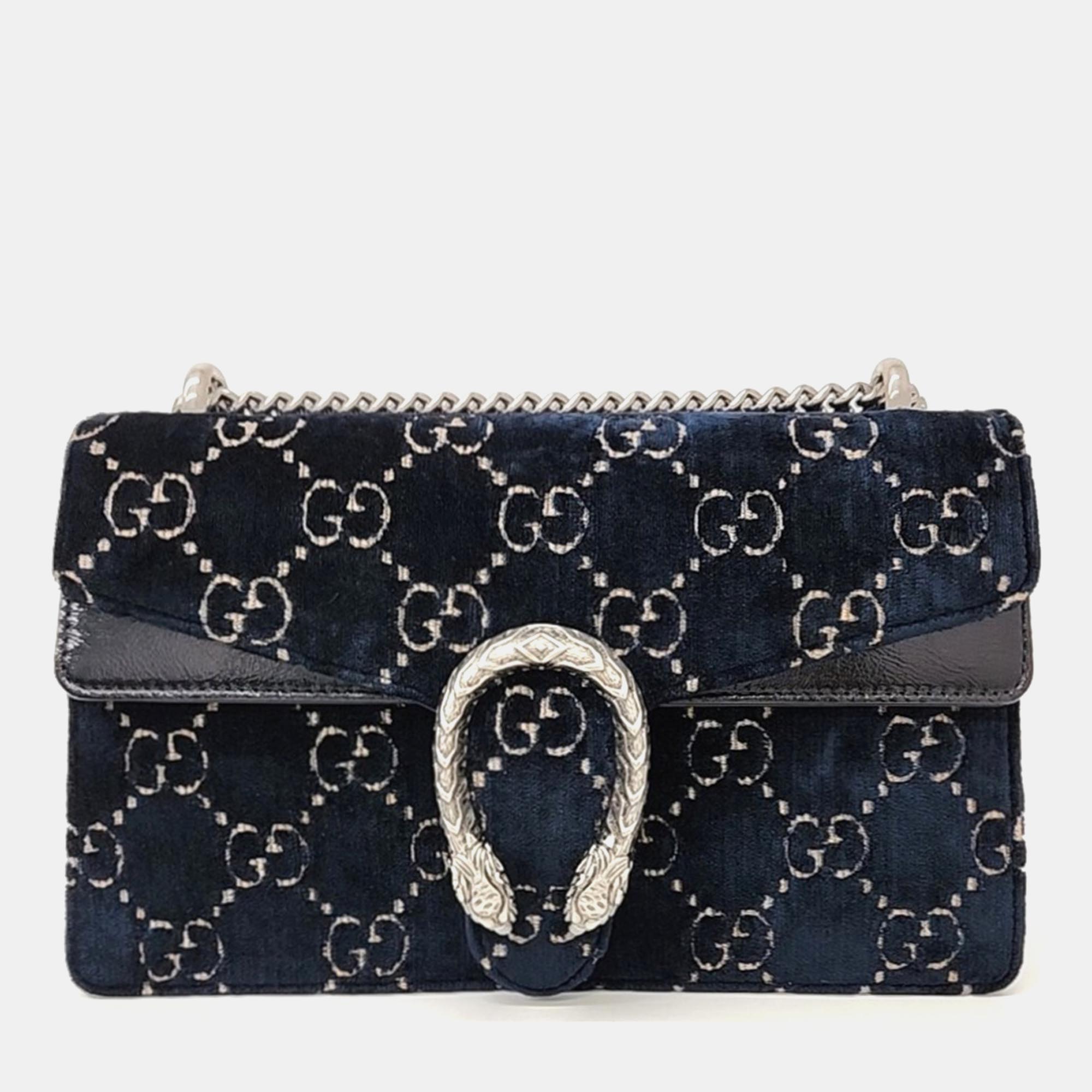 Pre-owned Gucci Dionysus Shoulder Bag In Black