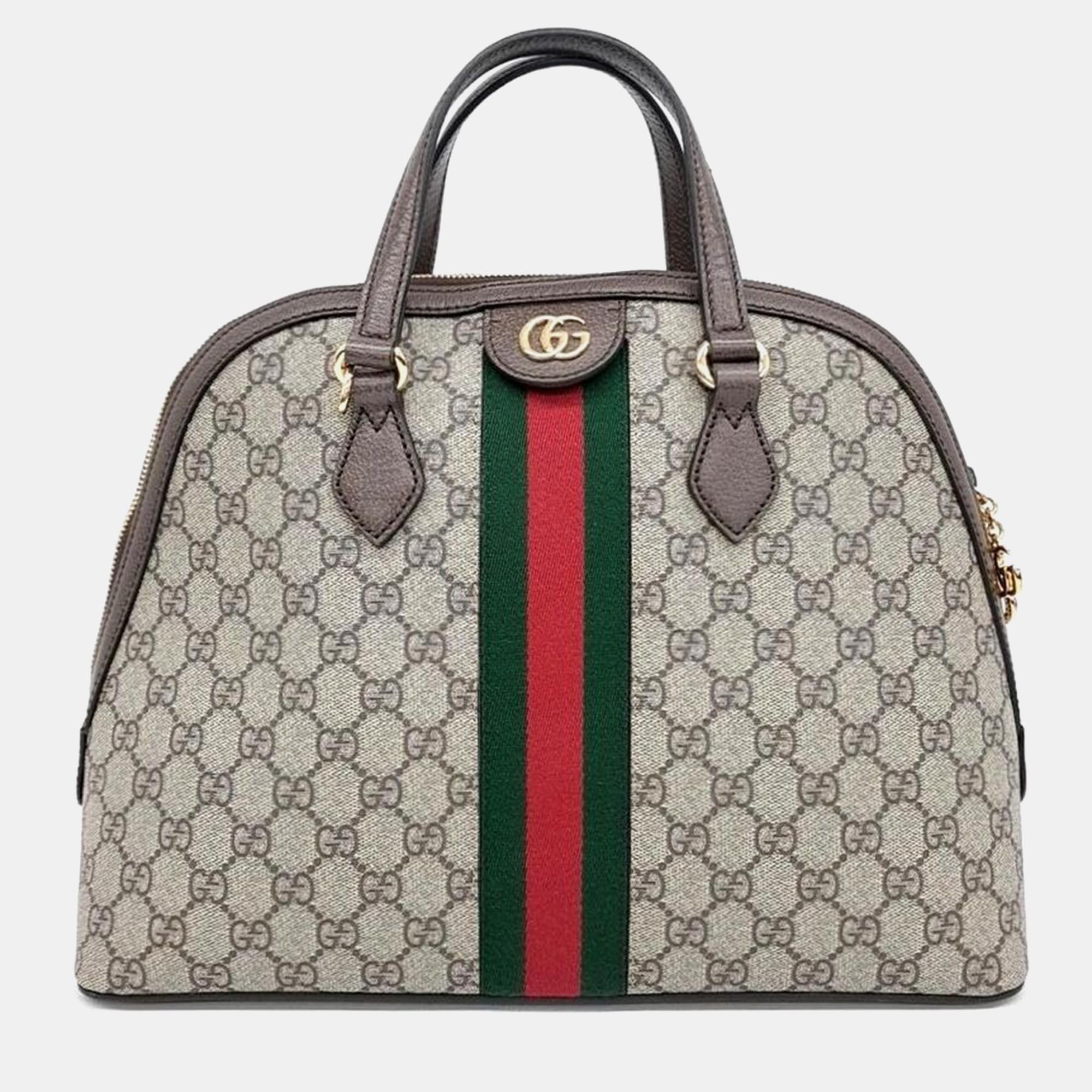 

Gucci Ophidia medium top handle bag, Beige