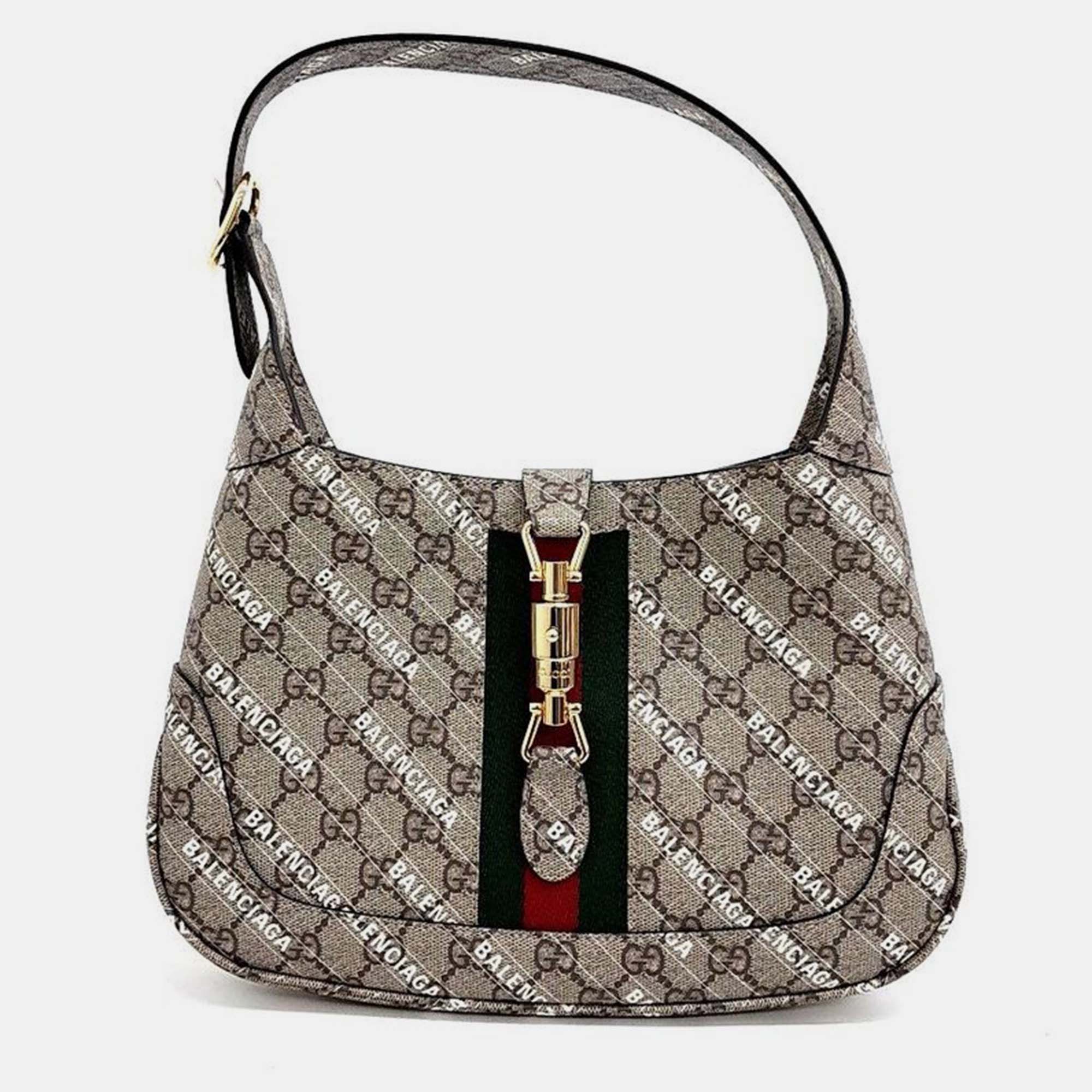 

Gucci x Balenciaga Hacker Project Jackie 1961 Small Hobo Bag, Beige