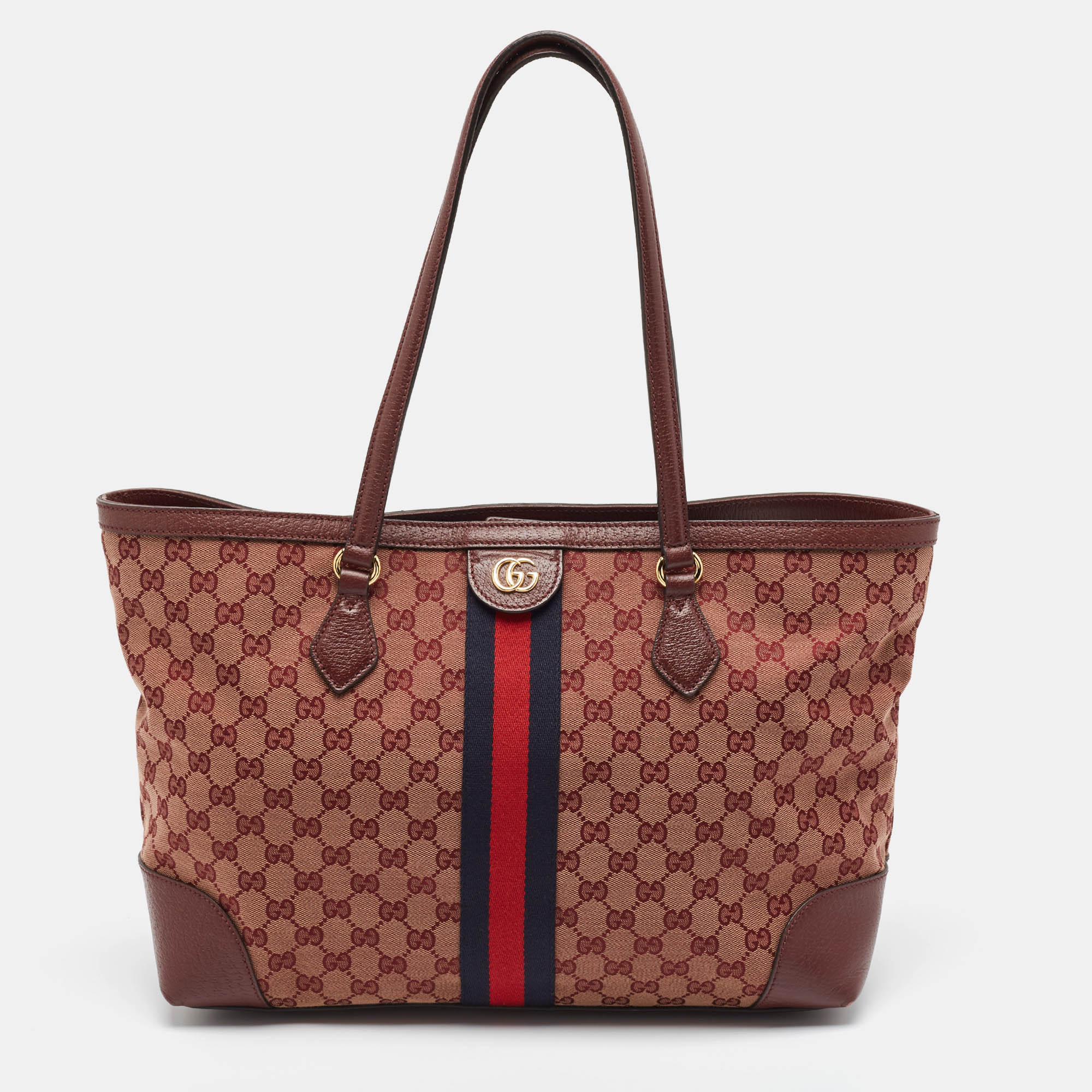 

Gucci Burgundy GG Canvas  Ophidia Tote