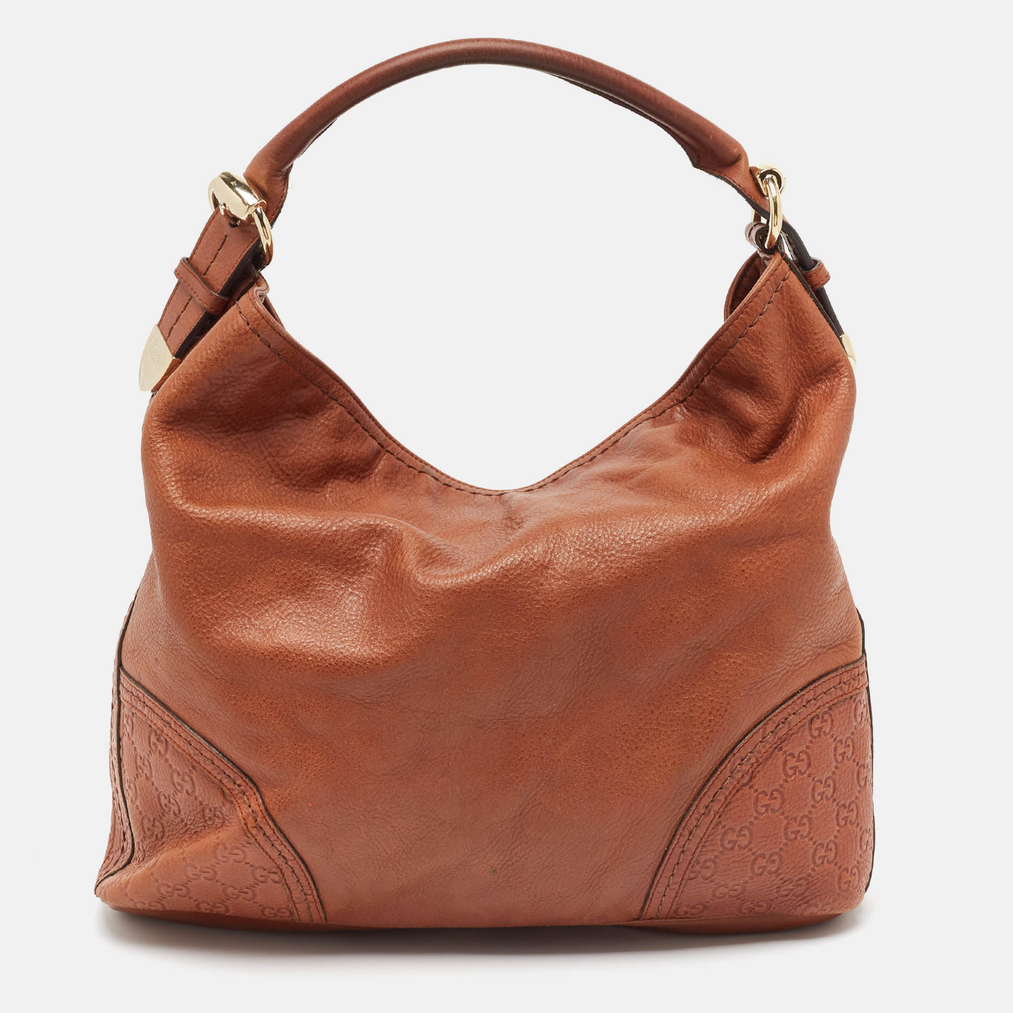 

Gucci Brown Leather  Signoria Hobo