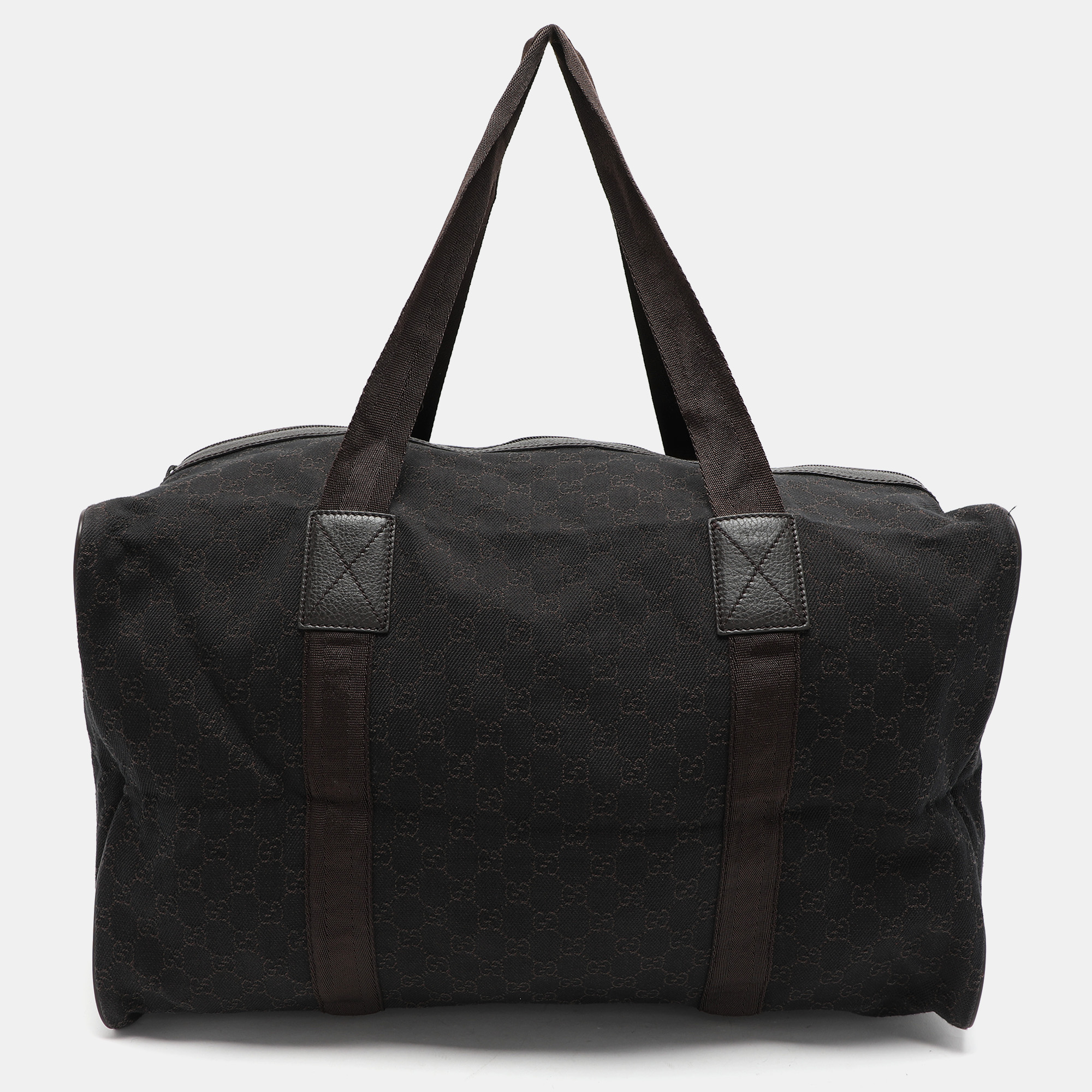 

Gucci Brown GG Canvas and Leather Duffel Bag