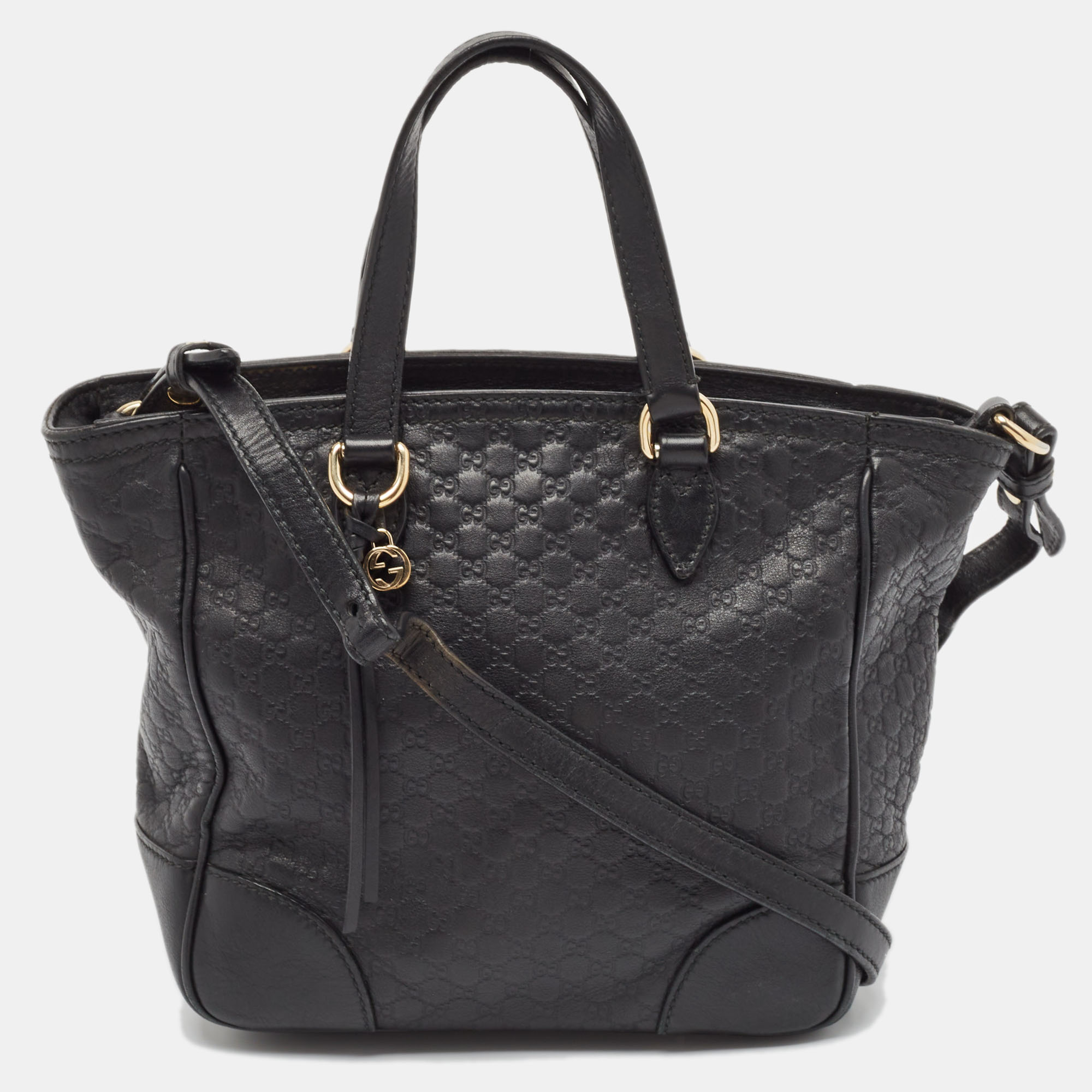 

Gucci Black Guccissima Leather Small Bree Tote