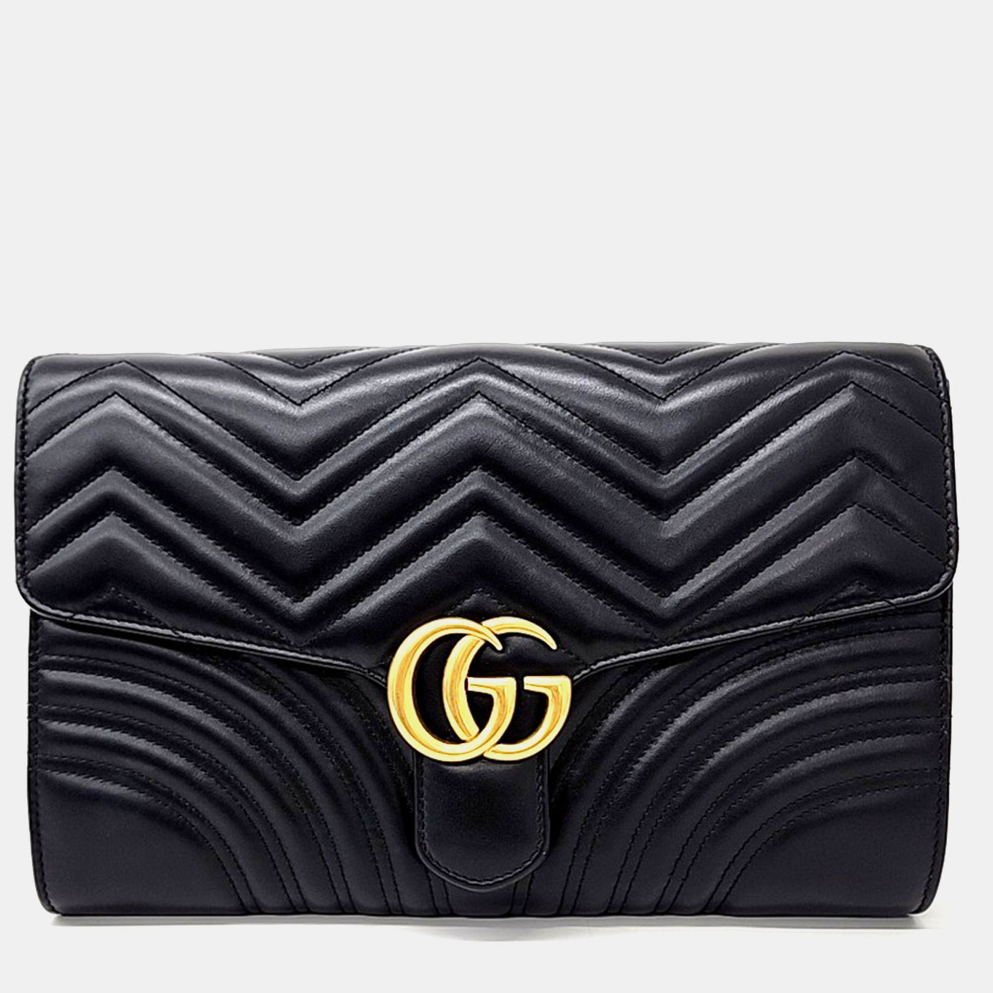 

Gucci Marmont Matelasse Clutch bag, Black