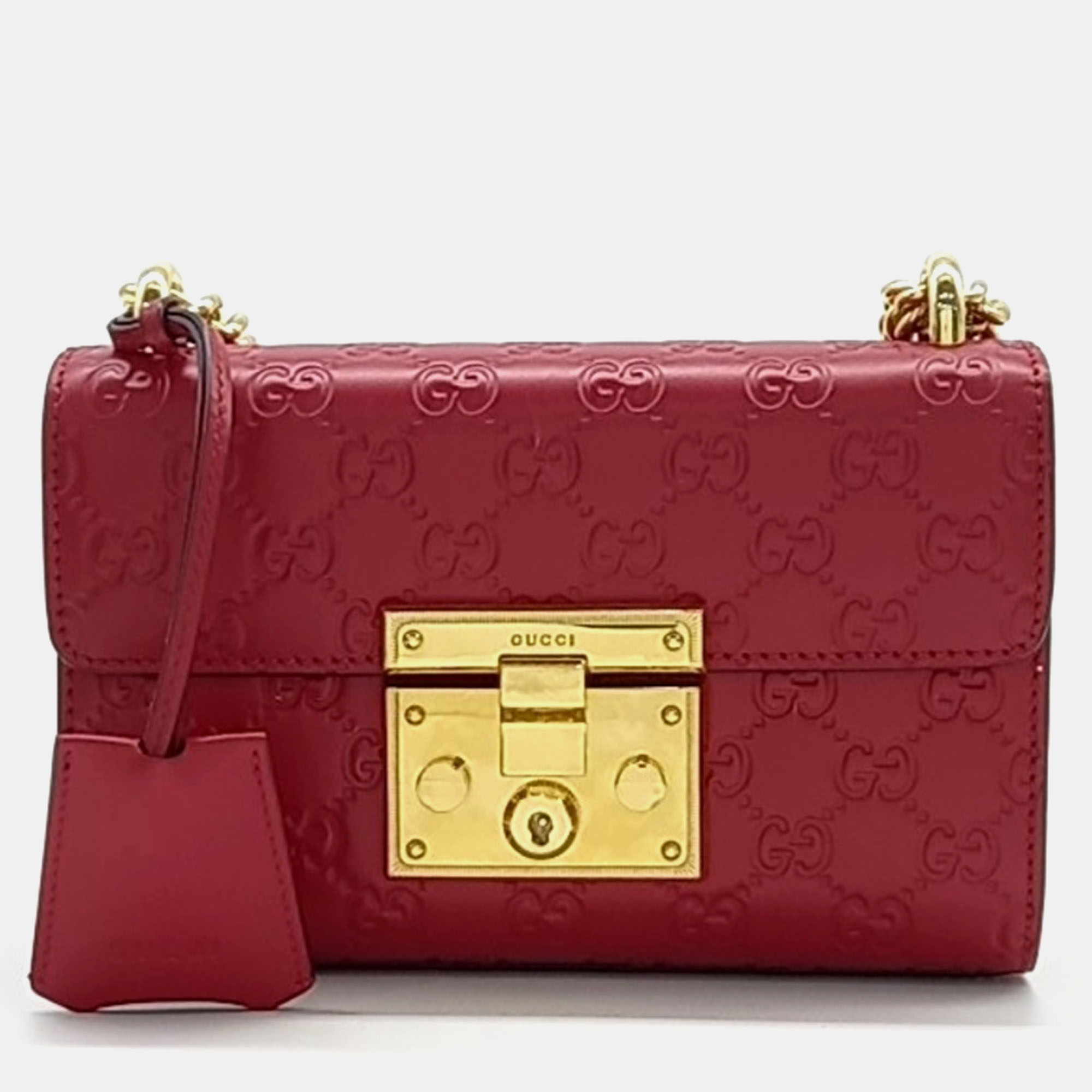 

Gucci Cimaline Padlock Shoulder Bag, Red