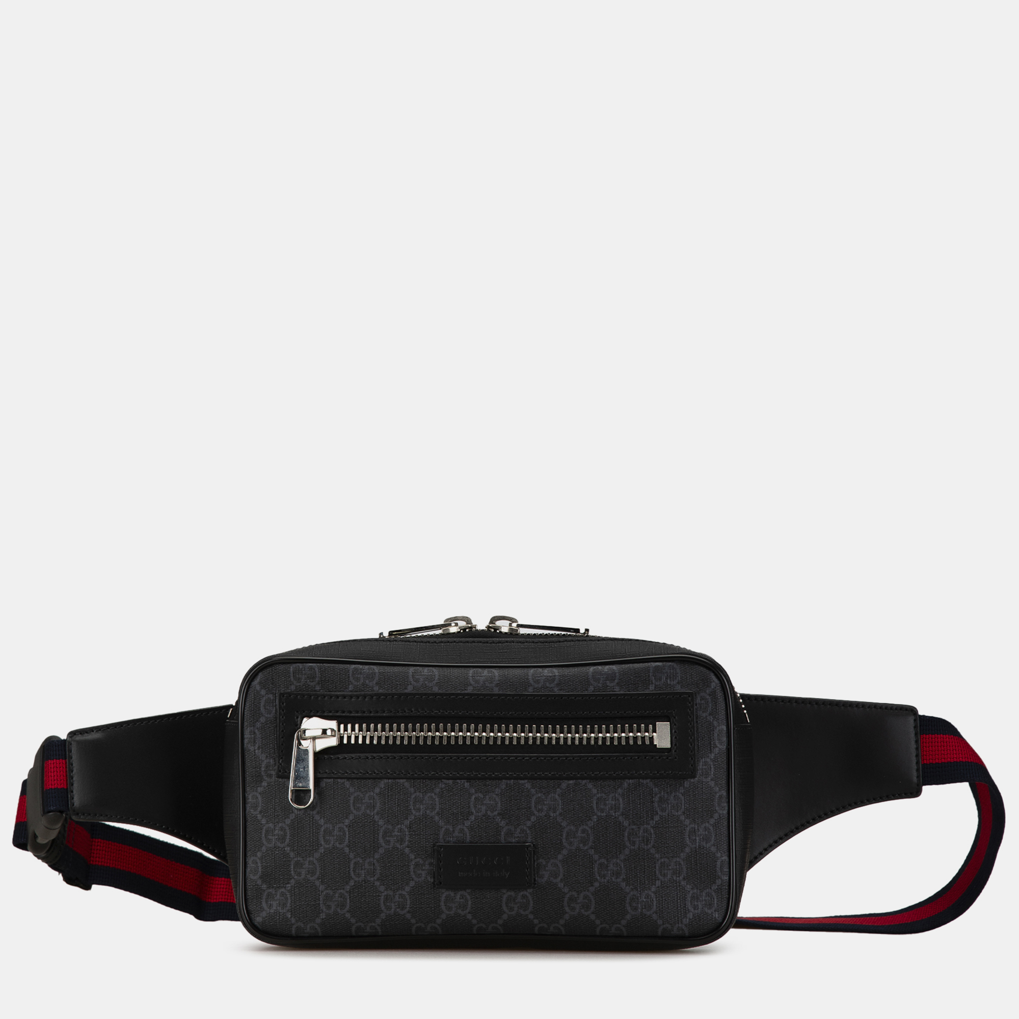 

Gucci GG Supreme Web Belt Bag, Black