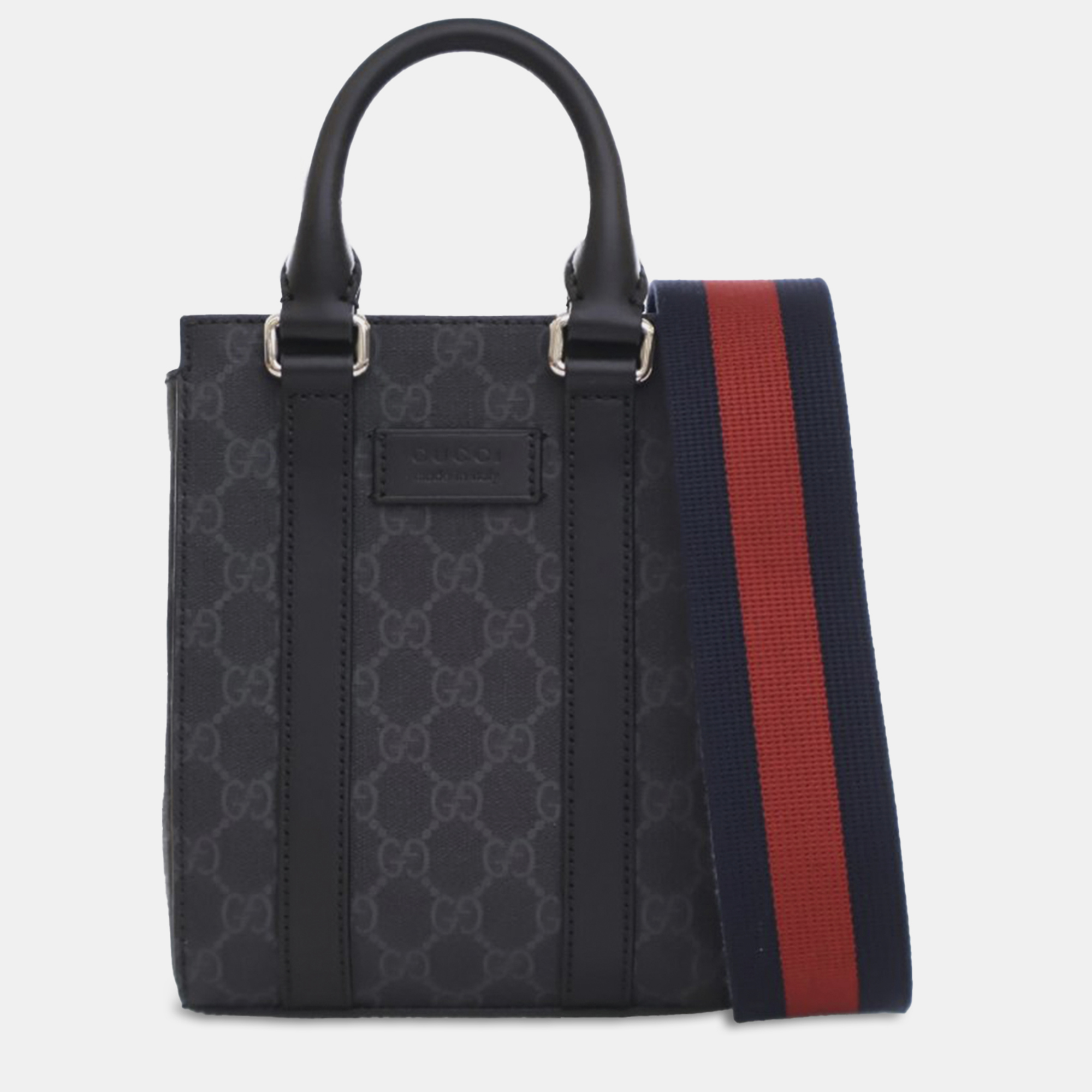 

Gucci Black Canvas Mini GG Supreme Web Satchel Bag