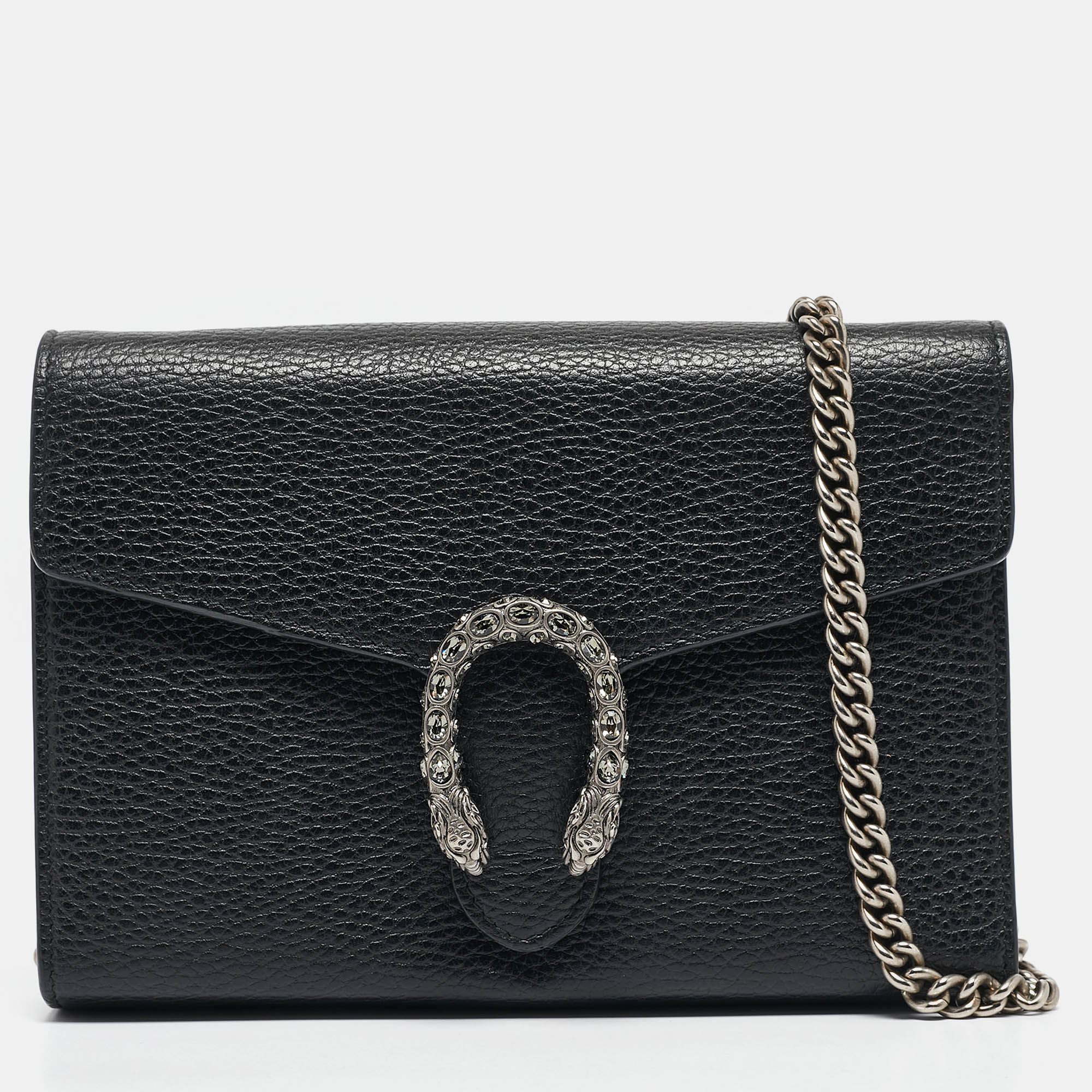 

Gucci Black Leather Leather Dionysus Wallet On Chain