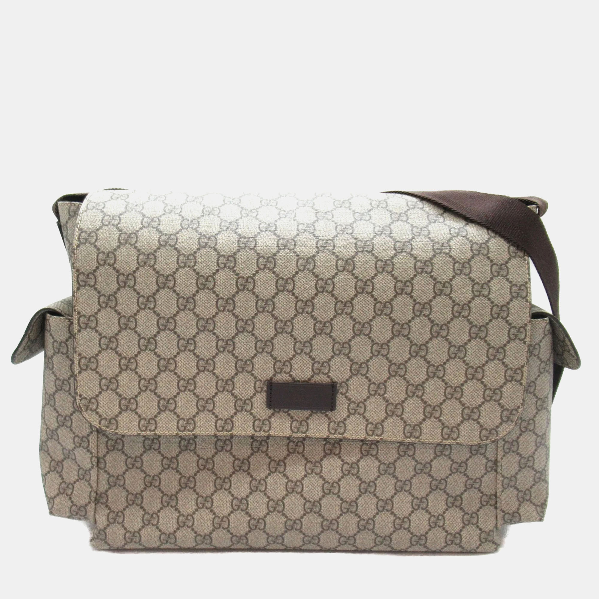 Pre-owned Gucci Beige Gg Canvas Mother's Bag