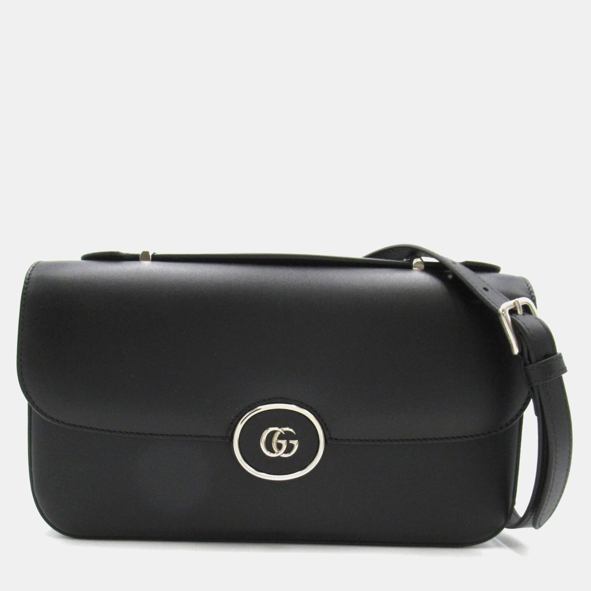 Pre-owned Gucci Black Leather Shoulder Bag