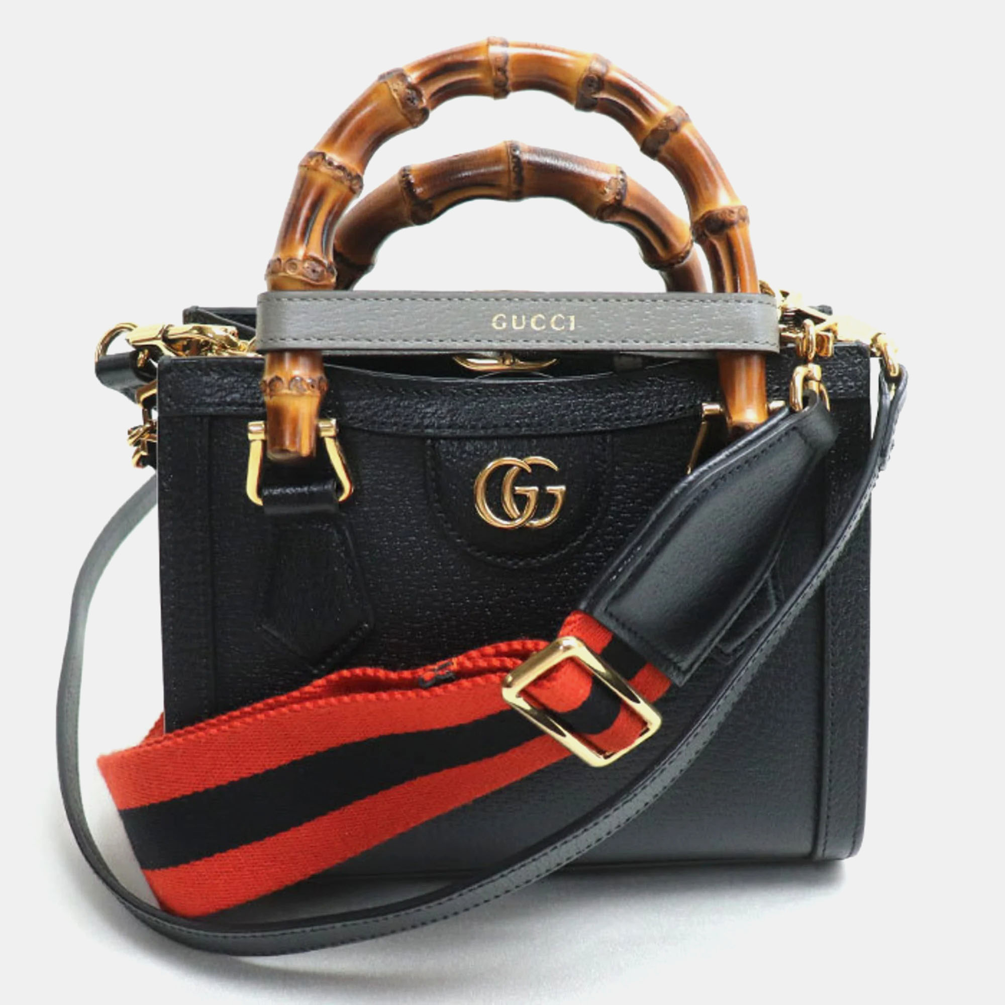 Pre-owned Gucci Black Diana Tote Bag