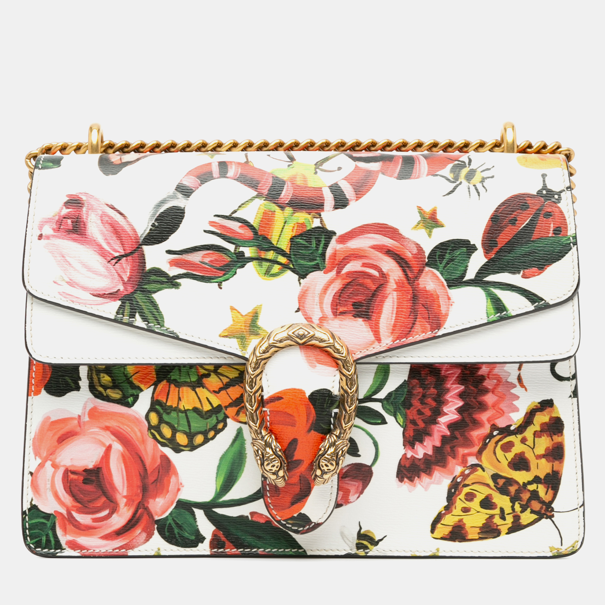 

Gucci Multicolor/White Medium Garden Dionysus Shoulder Bag