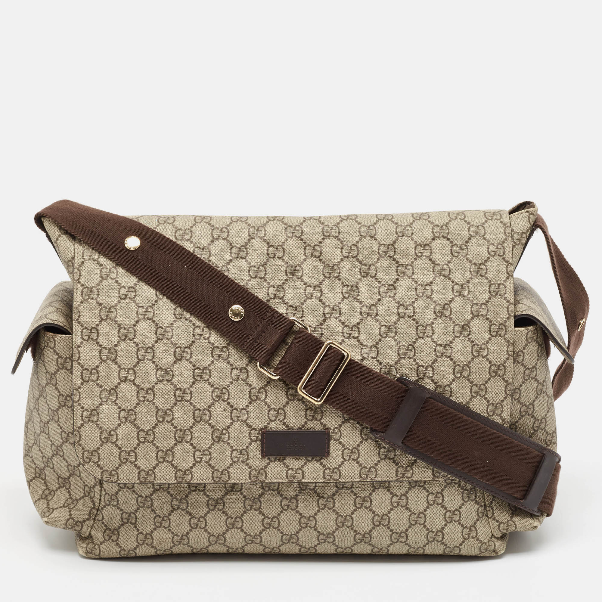 

Gucci Beige GG Supreme Canvas  Baby Changing Bag