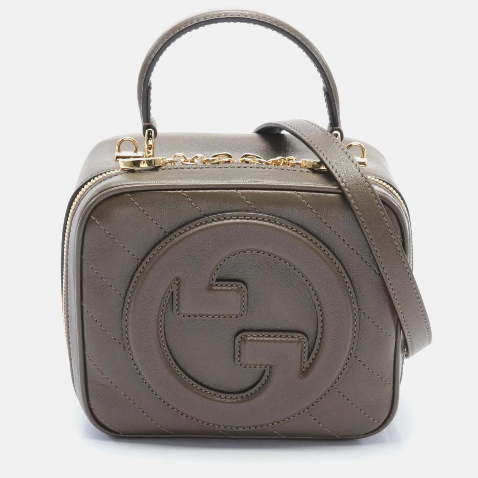 

Gucci Brown Leather Blondie Bag