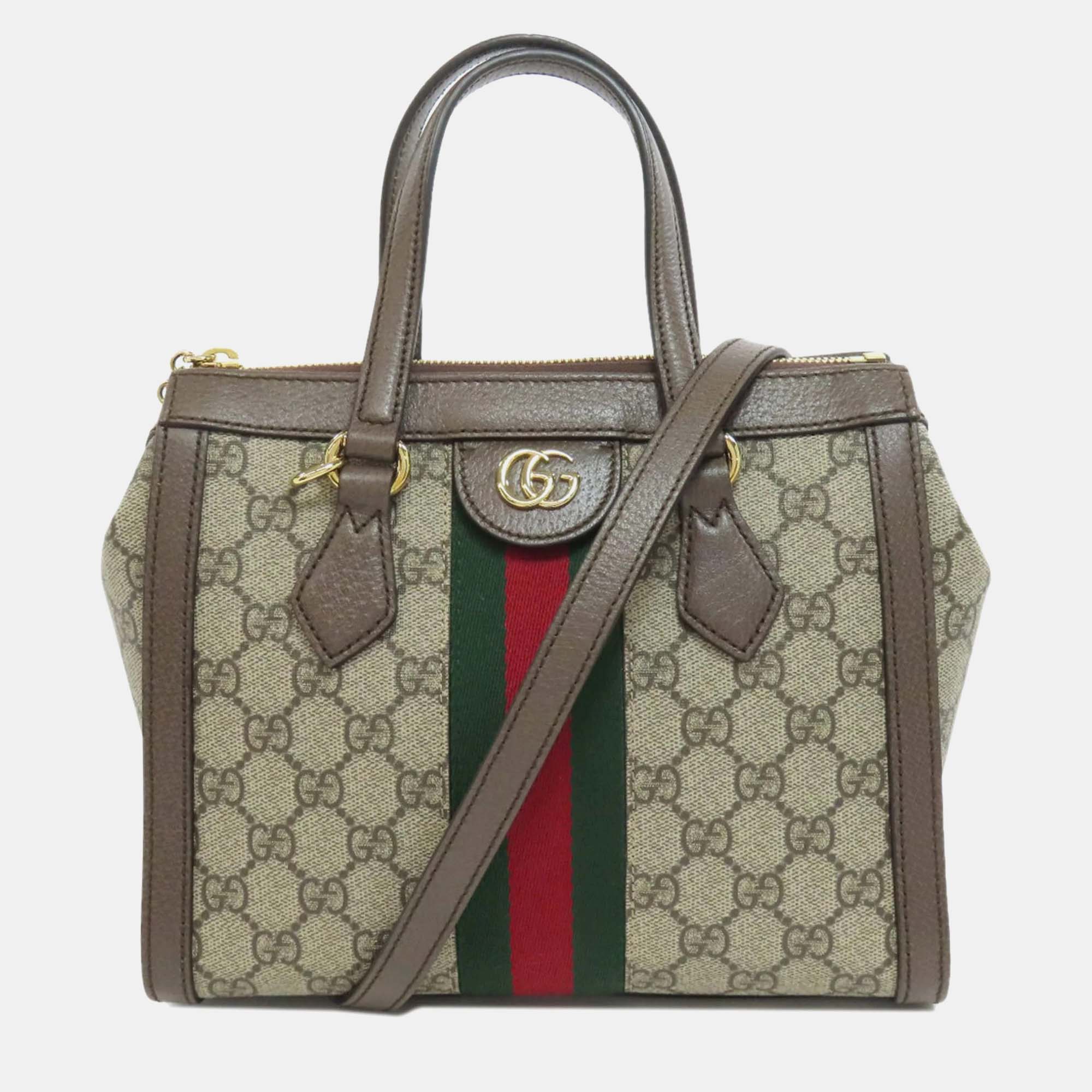 

Gucci Offdia Small GG Supreme Handbag, Brown