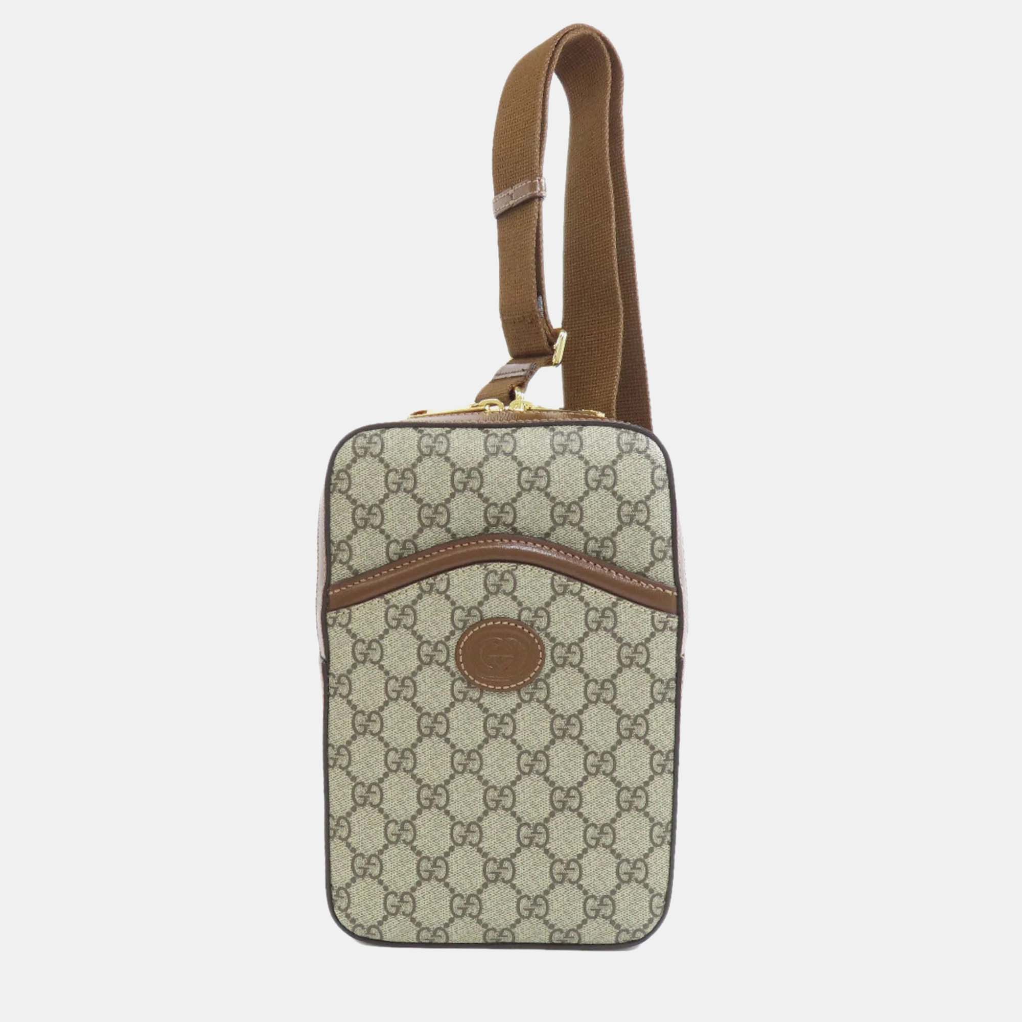 

Gucci GG Supreme Body Bag, Beige