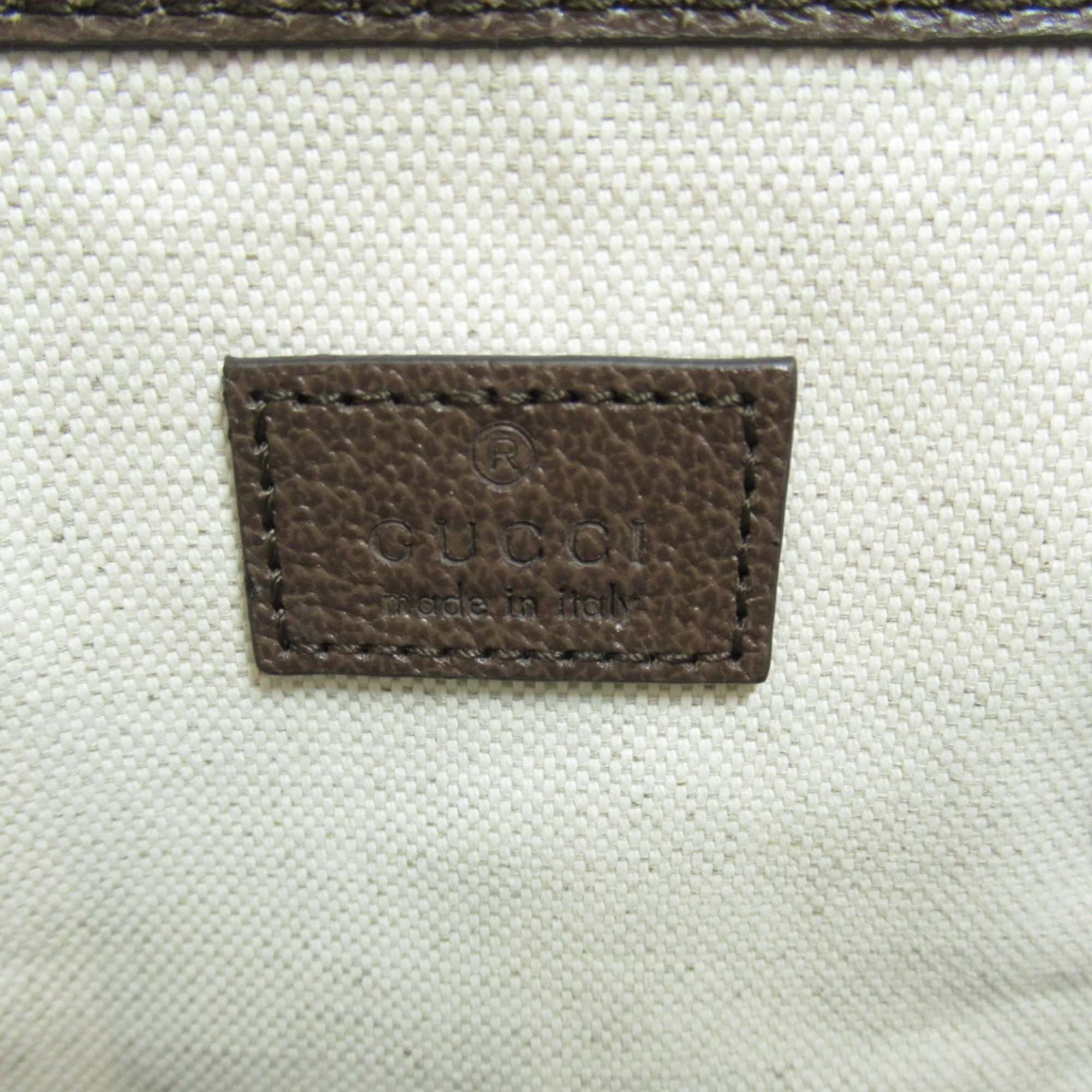 Gucci Beige Brown Canvas GG Tote Bag 