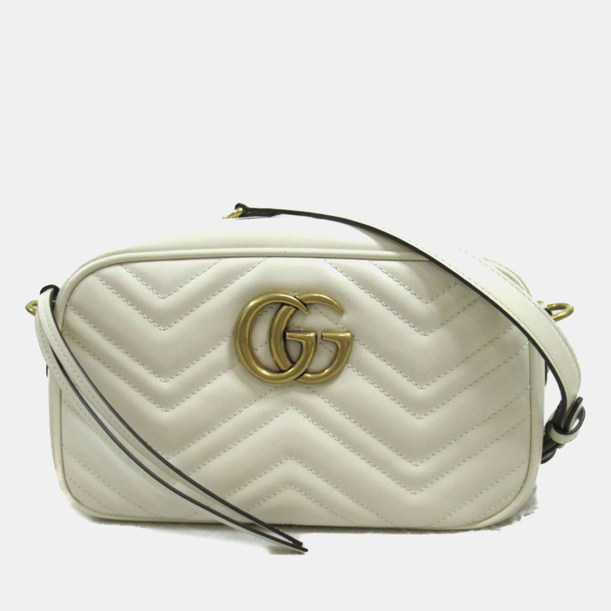 

Gucci White Leather Shoulder Bag