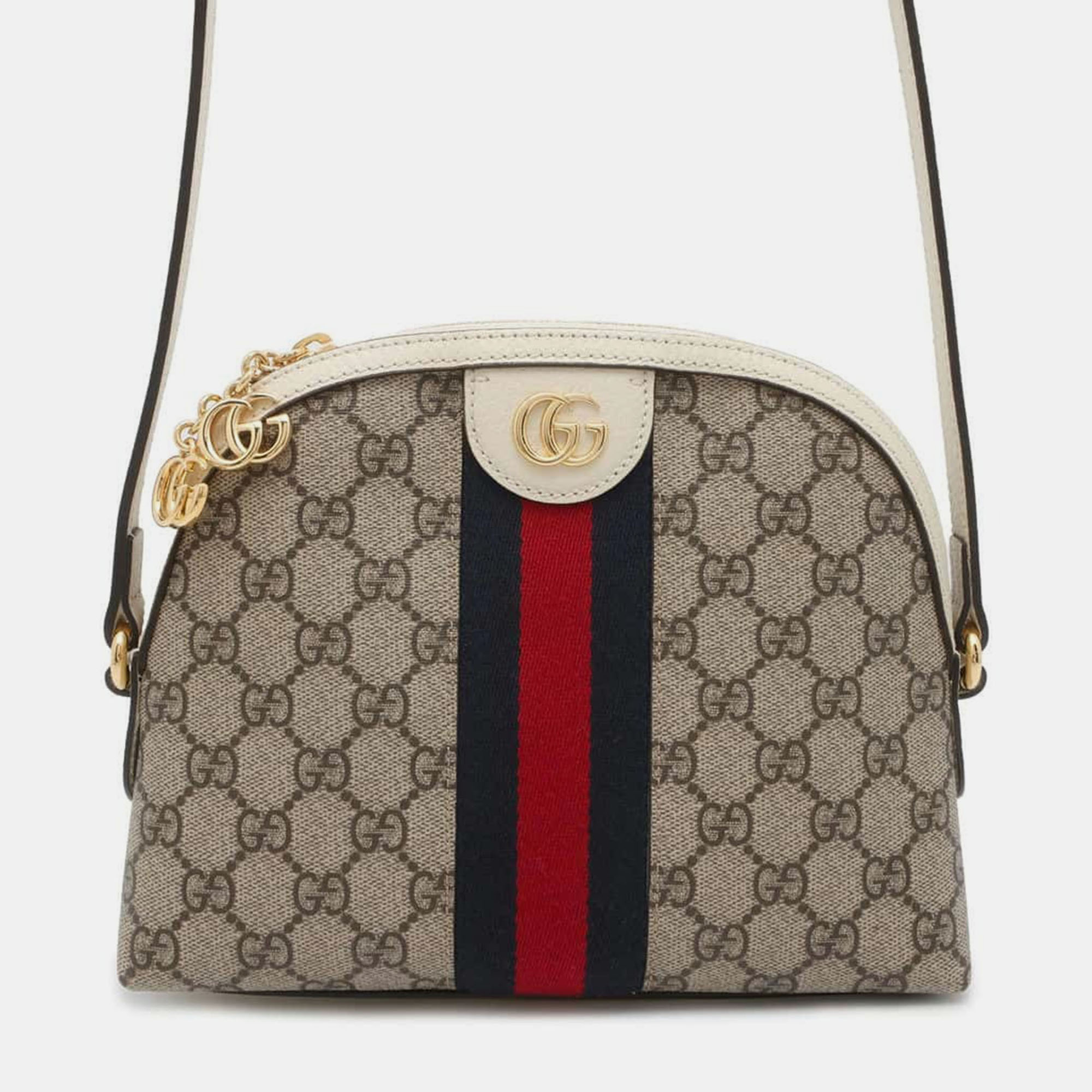 

Gucci Beige/Ivory GG Supreme Canvas Leather Ophidia GG Supreme Shoulder Bag