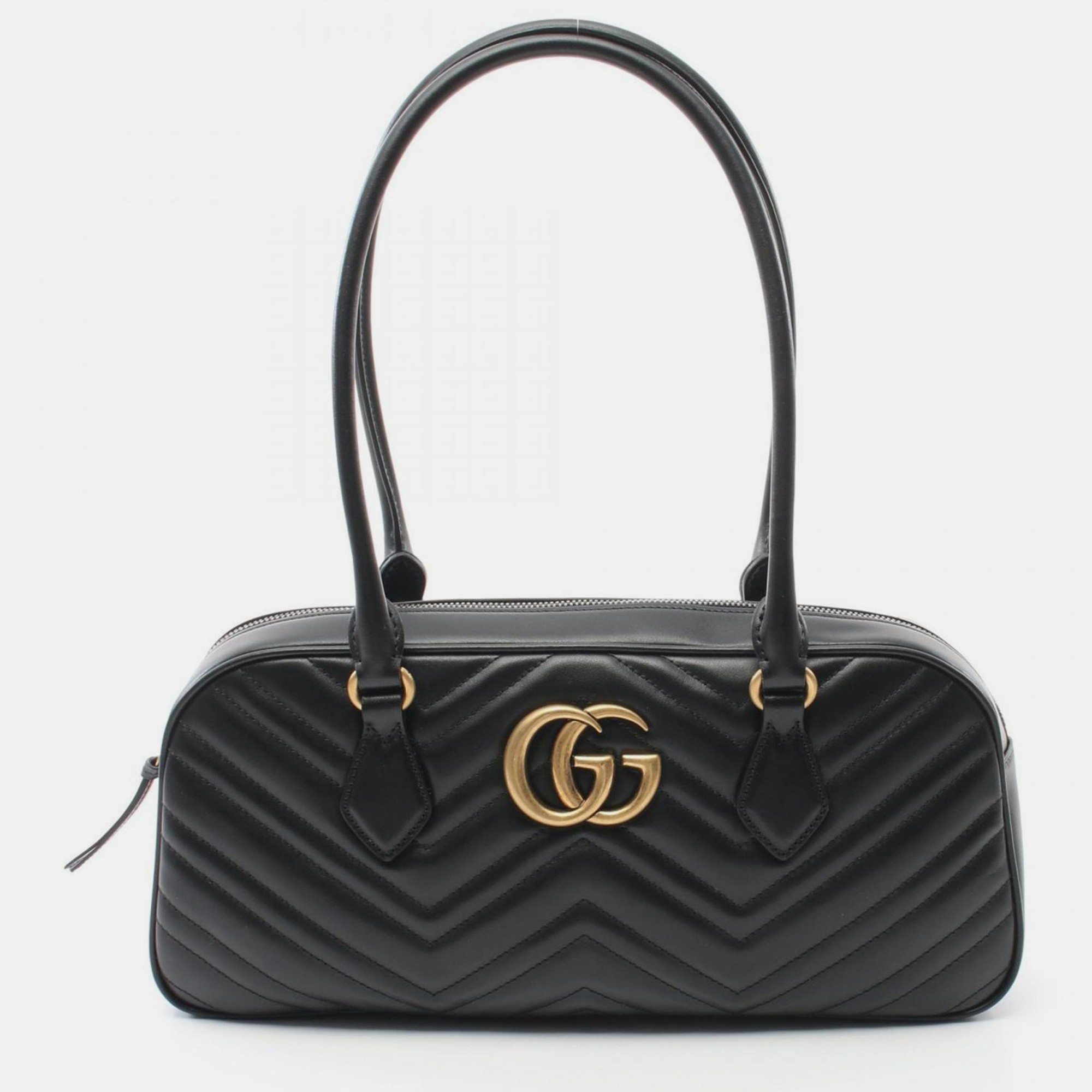 

Gucci Black Leather Gg Marmont Medium Tote Bag