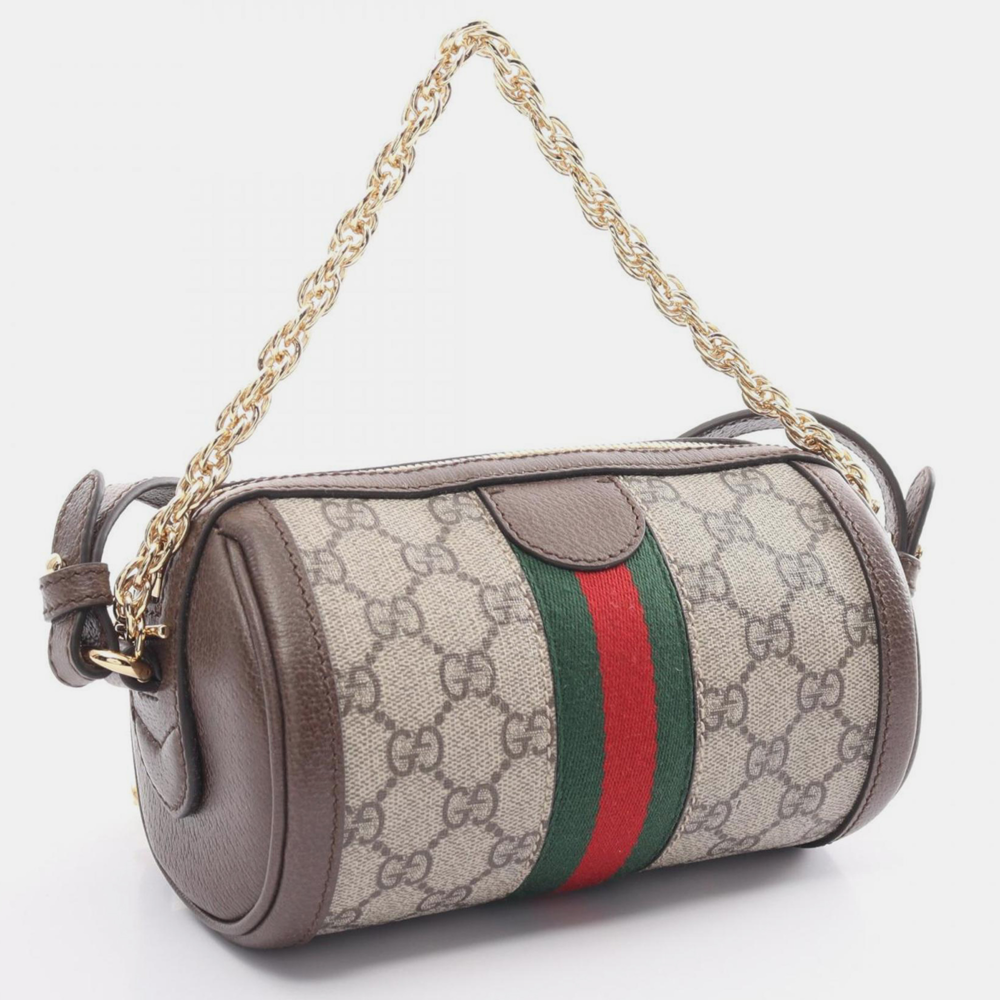 Gucci Ophidia Gg Supreme Coated Canvas Leather Beige Brown Multicolor Shoulder Bag 