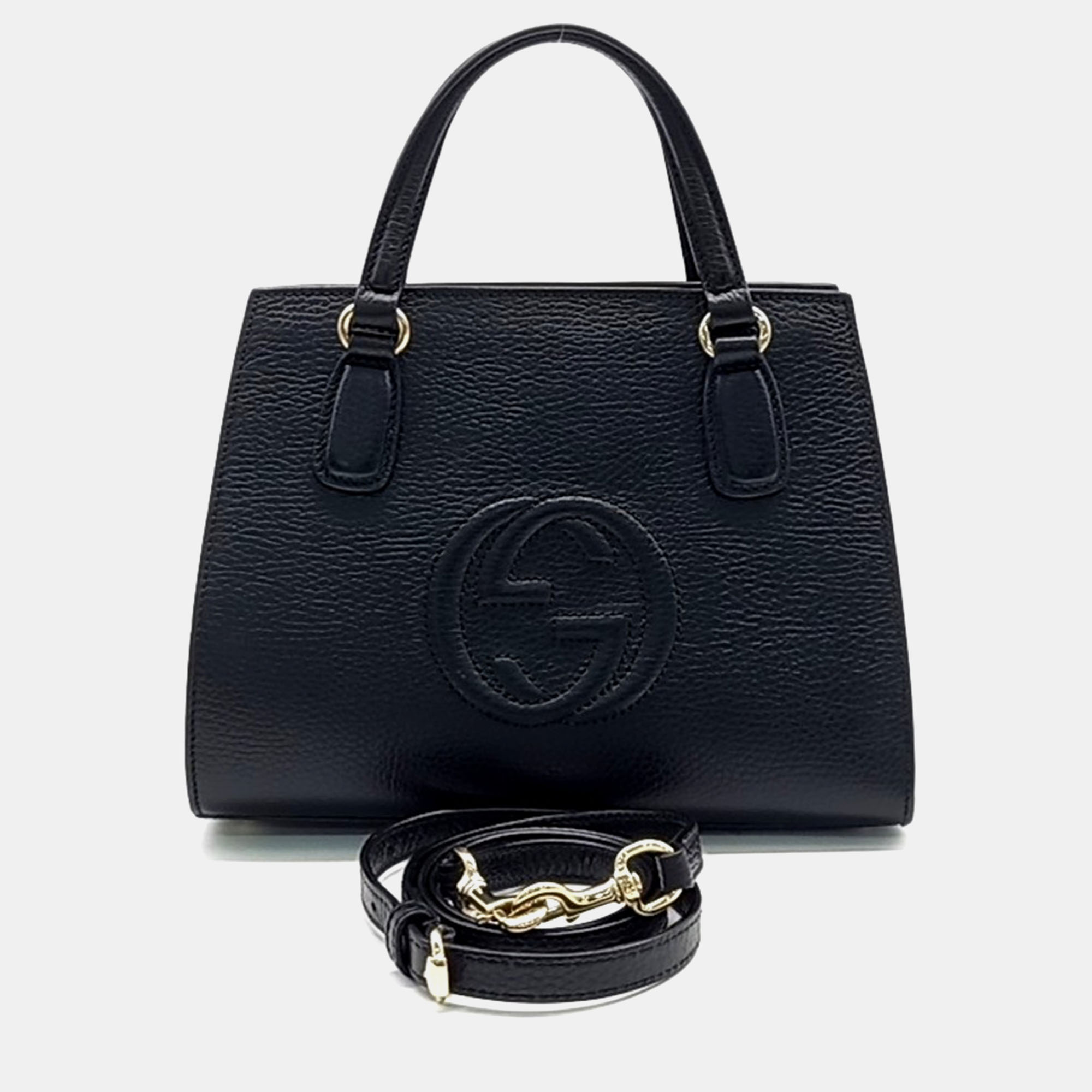 

Gucci Soho leather top handle bag, Black